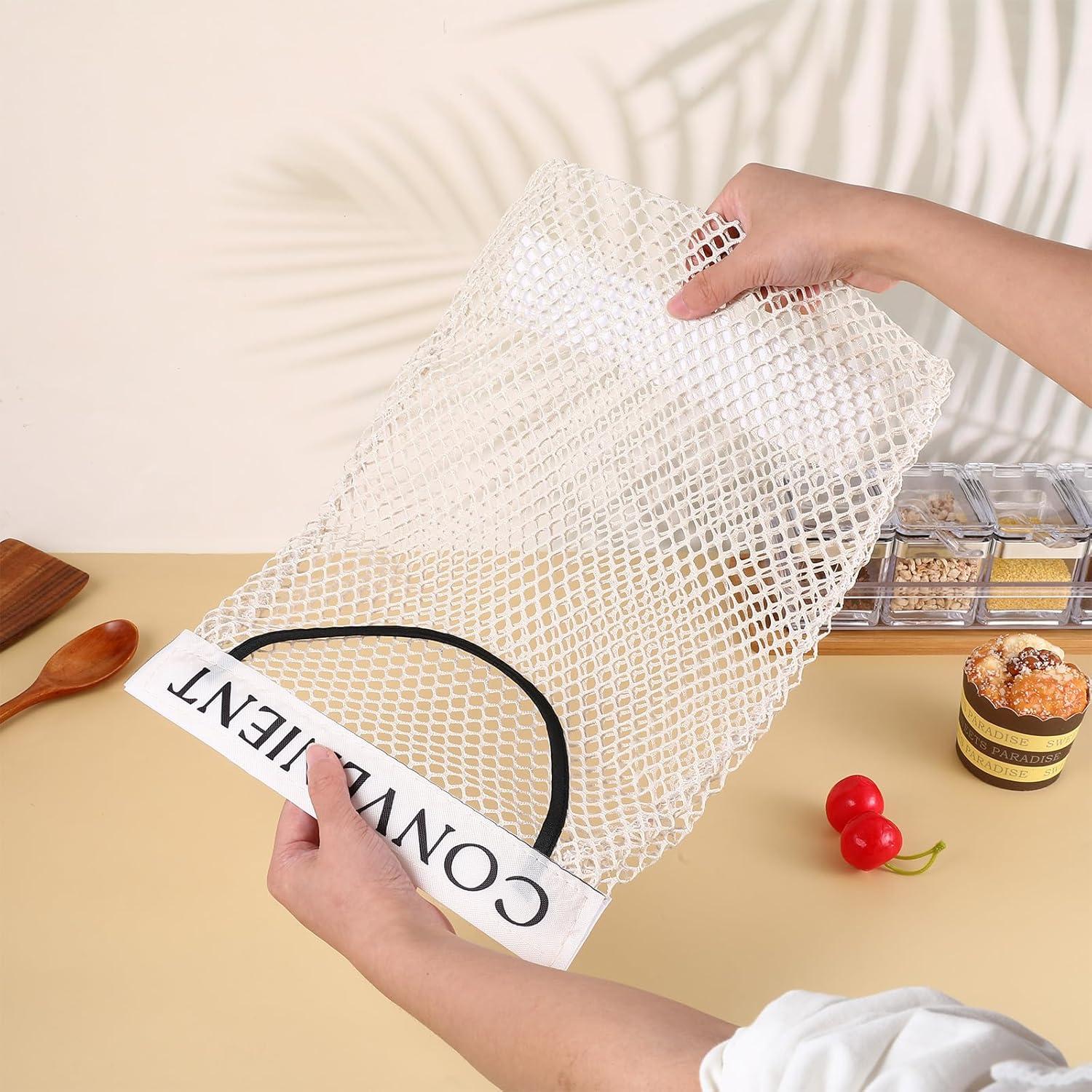 Soporte de Almacenamiento de Malla HJZHII 3 Pcs Beige 27x22 cm