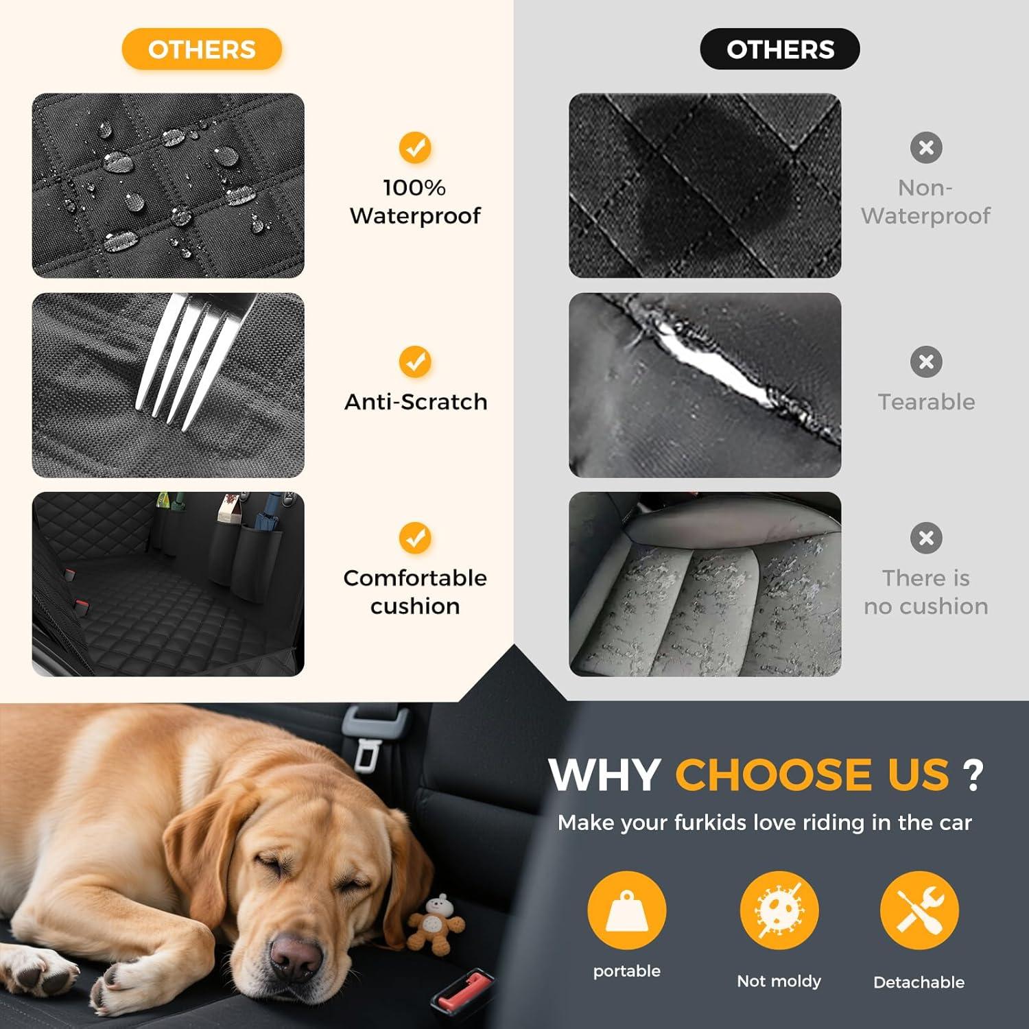 Funda de Asiento para Perros Elouta 600D Impermeable Universal