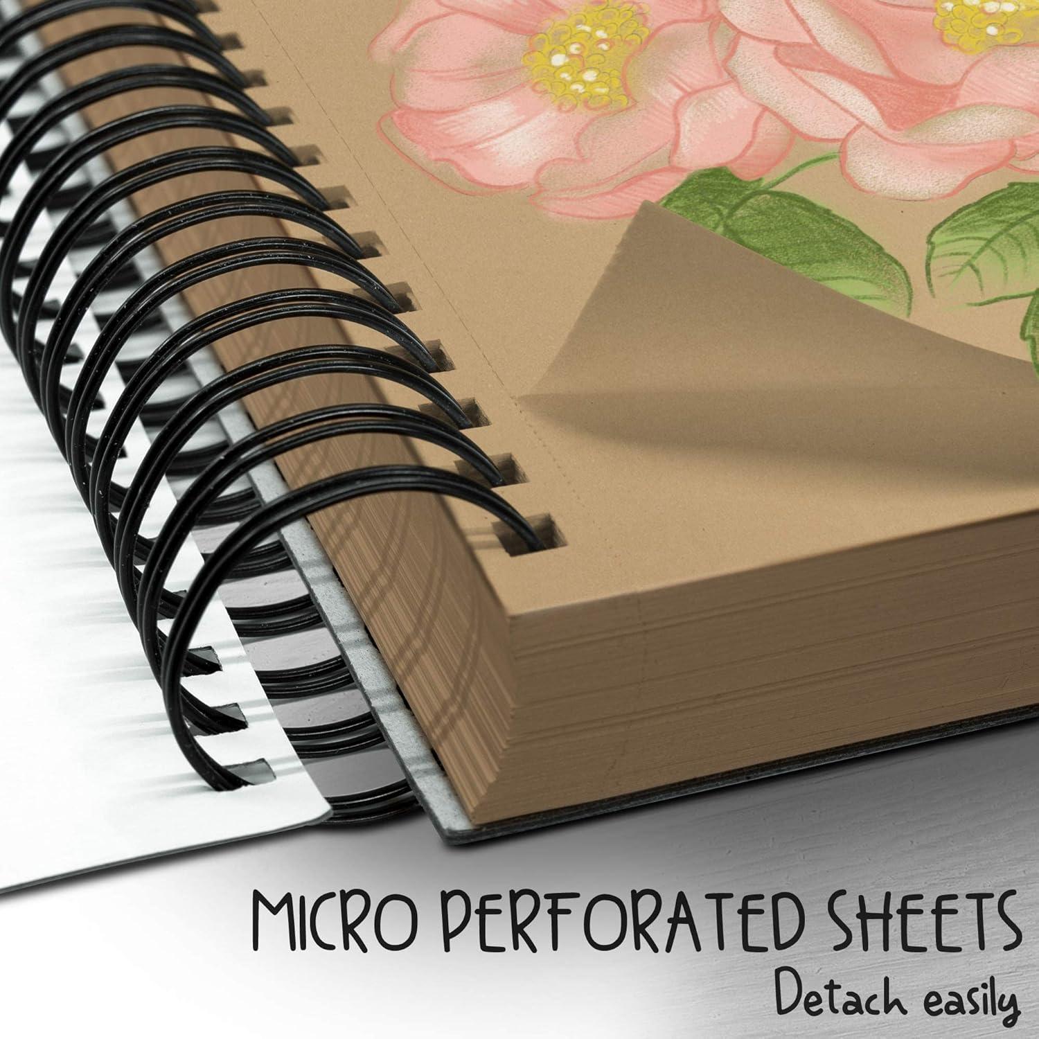 Cuaderno de Dibujo Espiral NIL Tech 70 Hojas Papel Marrón 30x22cm