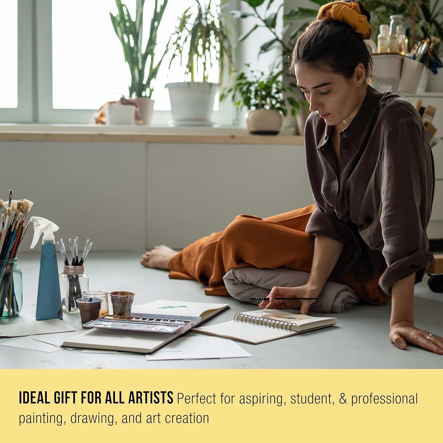 Bloc de Papel Acuarela Premium Suministro de Arte 14x21.6cm 3 Unidades