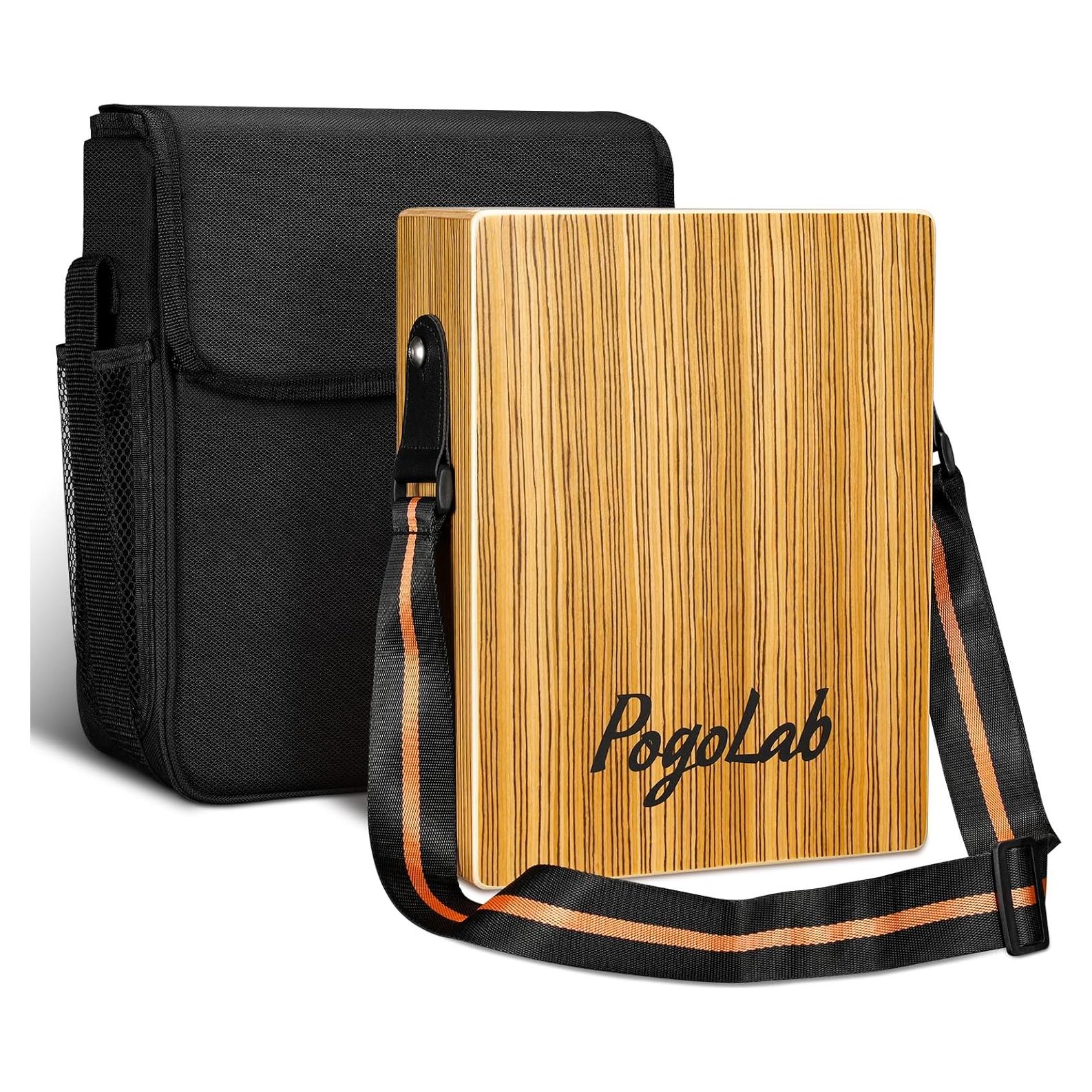 Cajón de viaje POGOLAB de madera con correa y bolsa