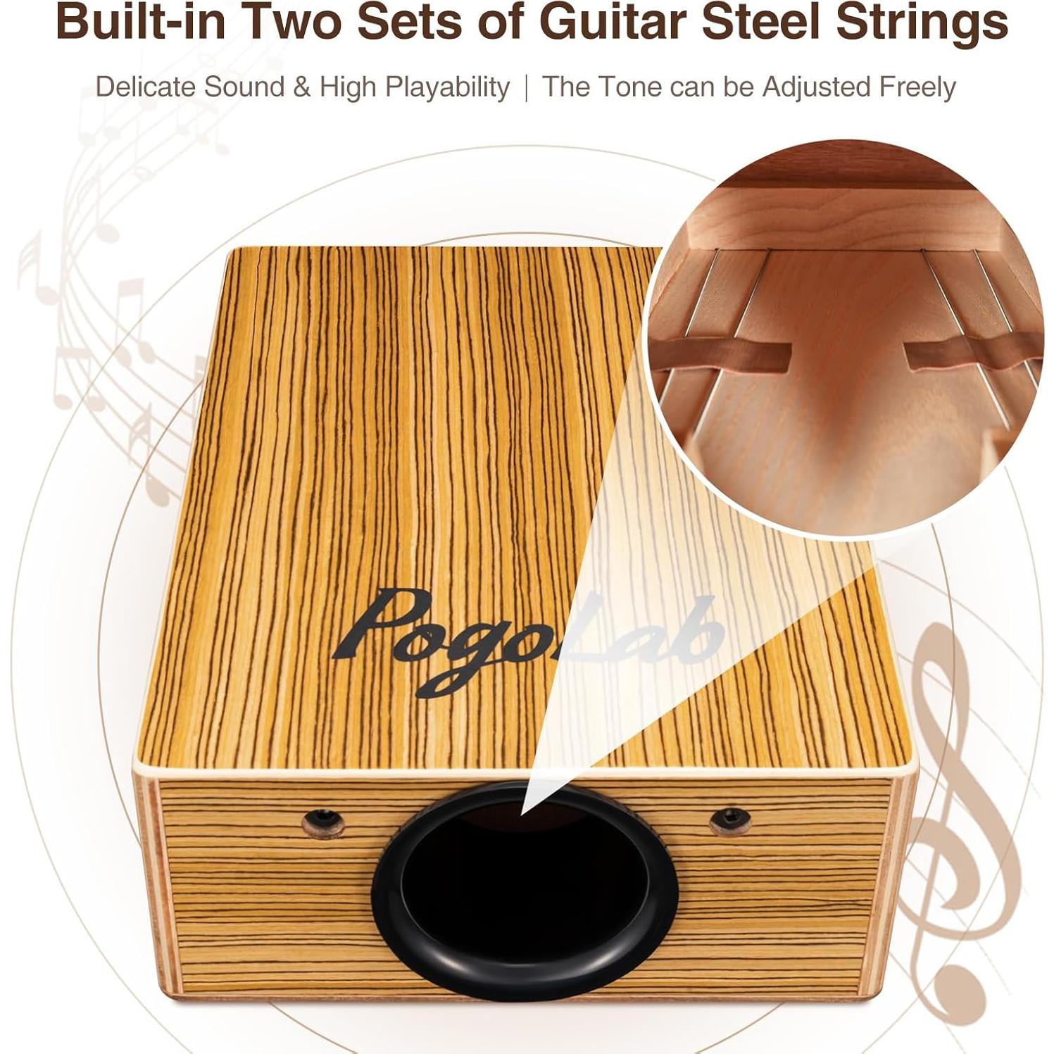 Cajón de viaje POGOLAB de madera con correa y bolsa