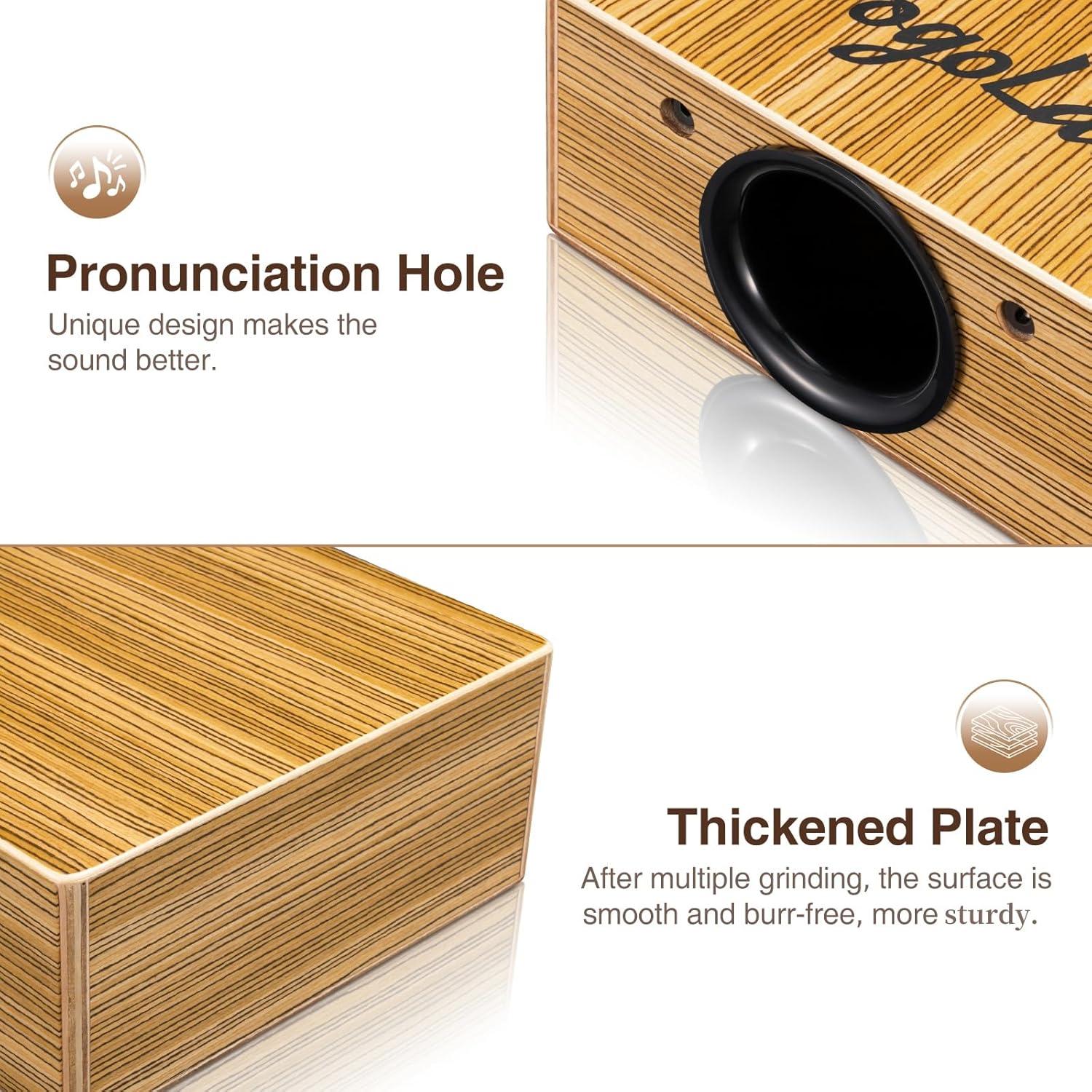 Cajón de viaje POGOLAB de madera con correa y bolsa