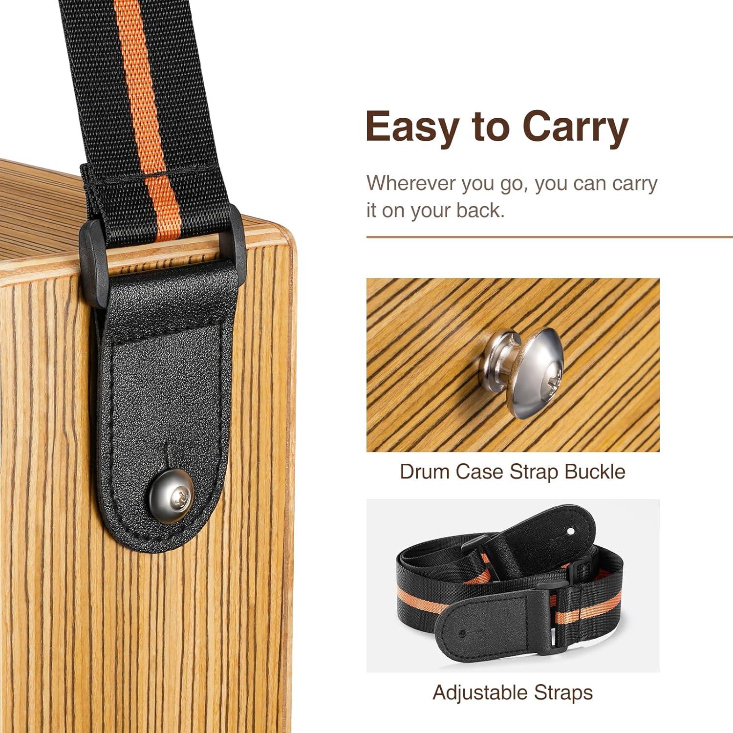 Cajón de viaje POGOLAB de madera con correa y bolsa