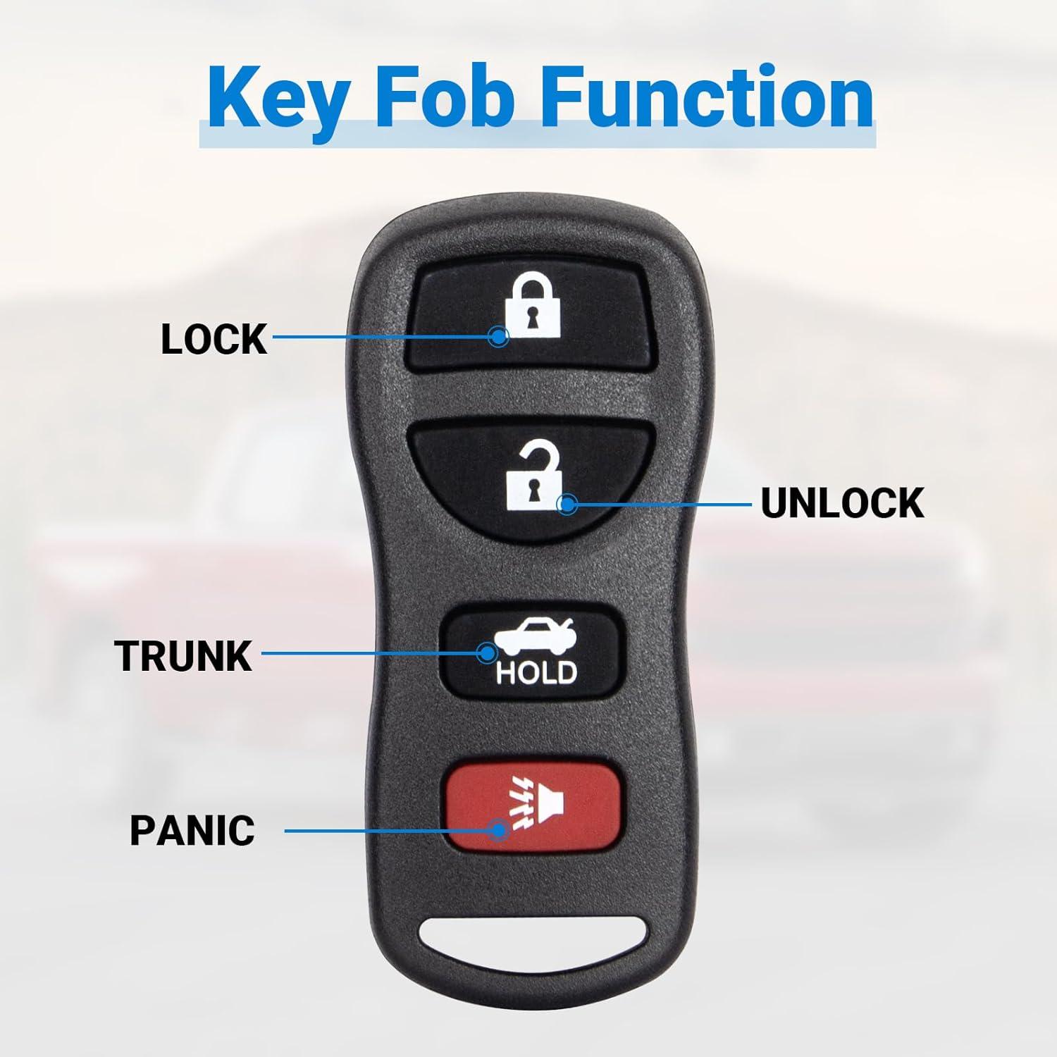 Control Remoto Nissan 2002-2017 Lehicriar 4 Botones