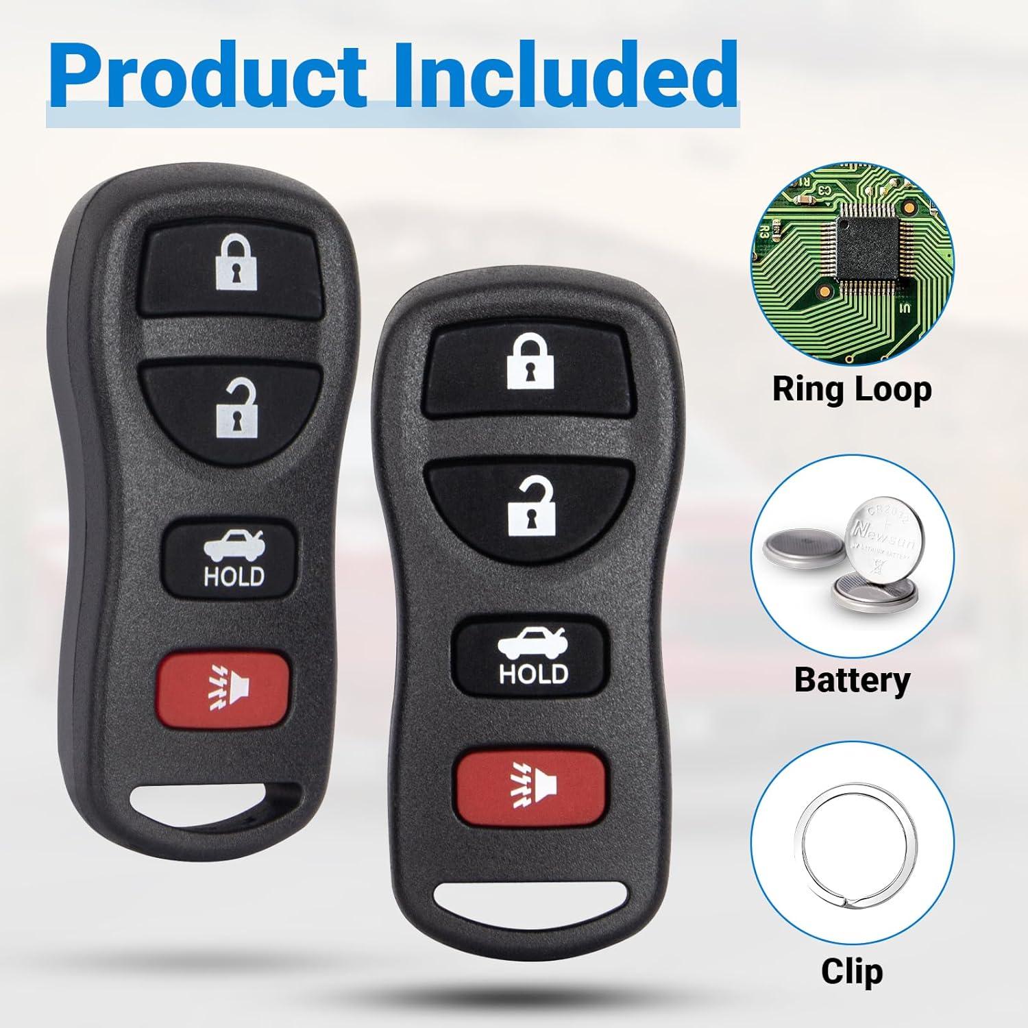 Control Remoto Nissan 2002-2017 Lehicriar 4 Botones