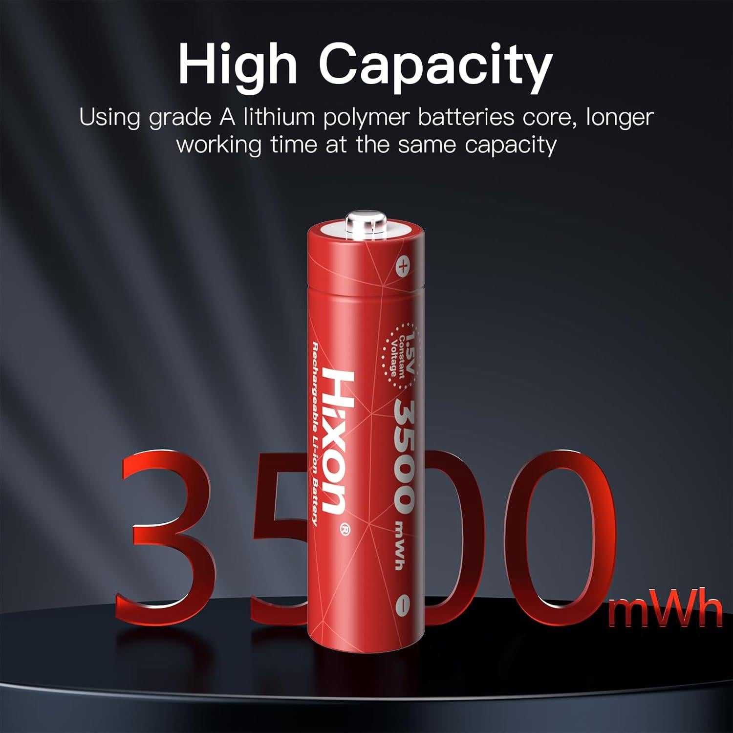 Baterías recargables AA Hixon 3500mWh 8 unidades con cargador