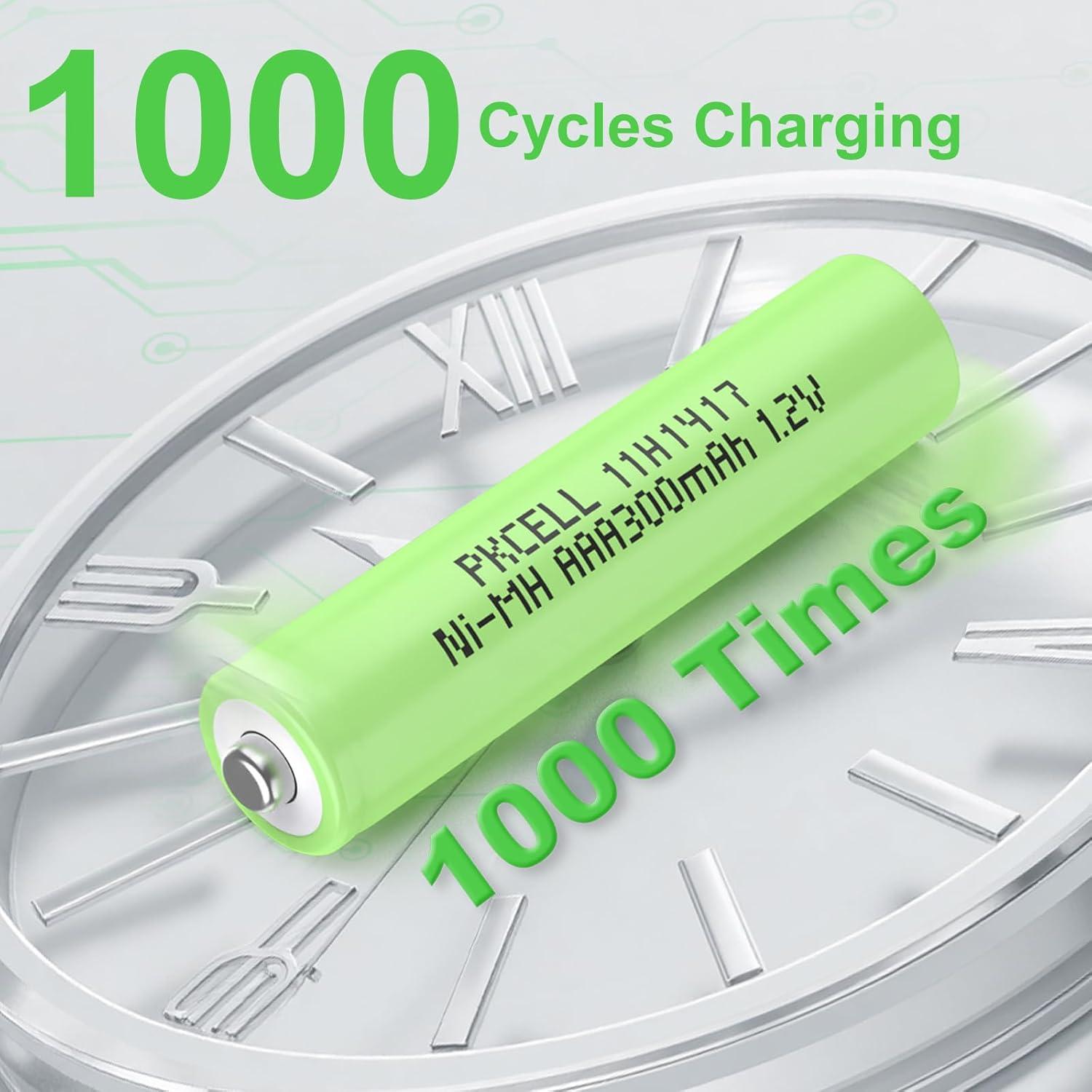 Baterías Recargables AAA PKCELL 1.2V 300mAh Paquete de 8