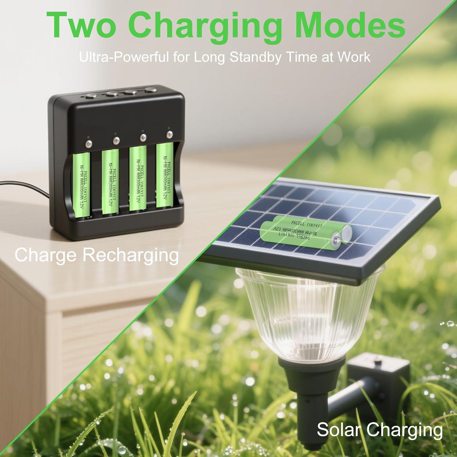 Baterías Recargables AAA PKCELL 1.2V 300mAh Paquete de 8