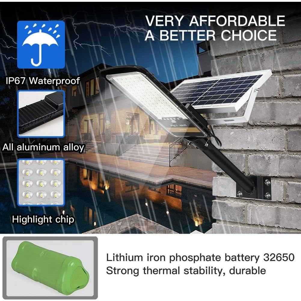 Lámpara Solar RuoKid 16000lm IP67 Control Remoto Jardín