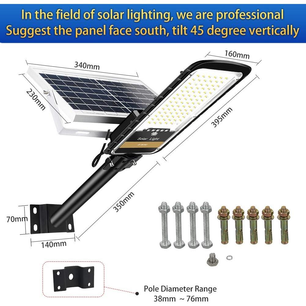 Lámpara Solar RuoKid 16000lm IP67 Control Remoto Jardín