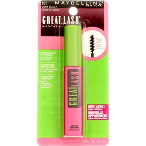Máscara Voluminizadora Maybelline Great Lash Muy Negra 12g x2