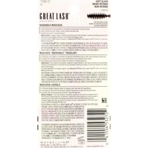 Máscara Voluminizadora Maybelline Great Lash Muy Negra 12g x2