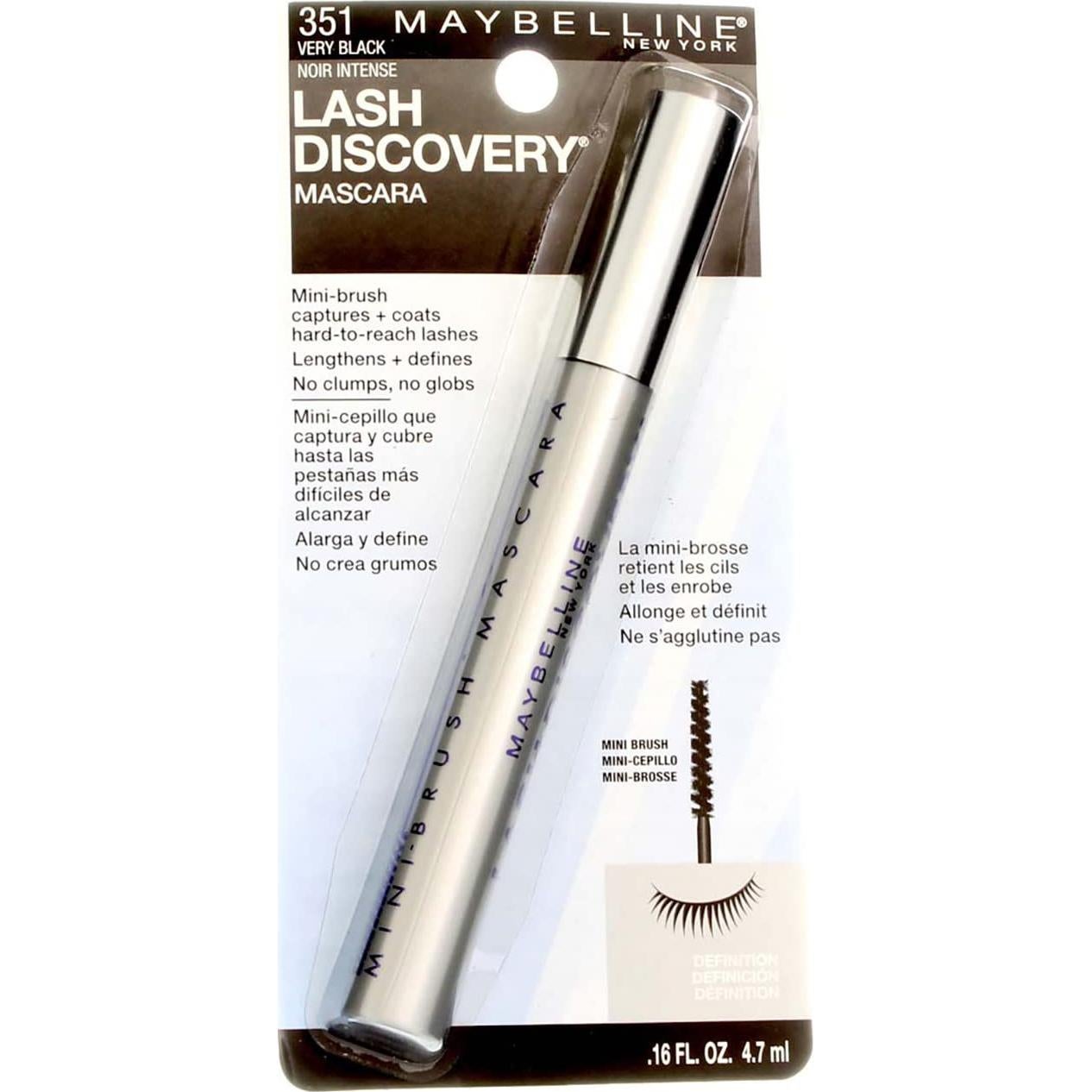 Máscara Lavable Maybelline New York Lash Discovery 4.5g x3