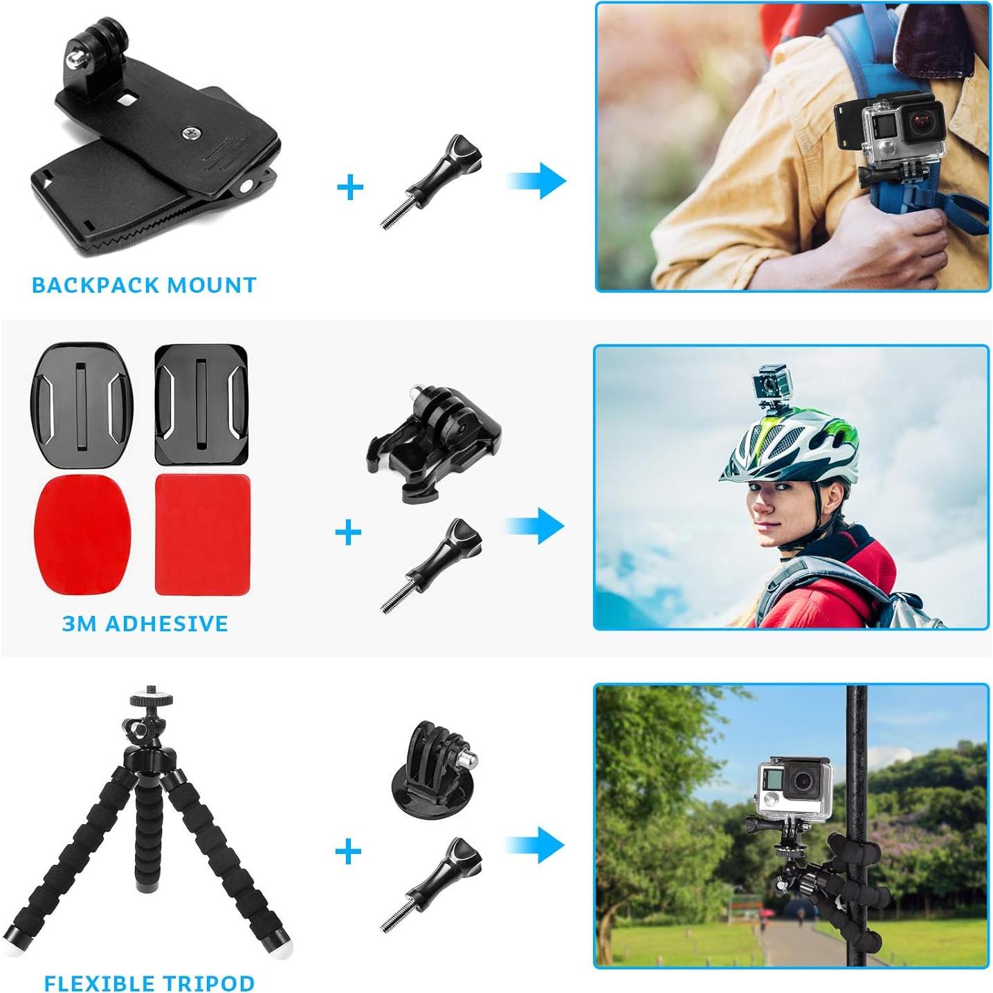 Kit de Accesorios Luxebell 14-en-1 para Cámara AKASO 4K