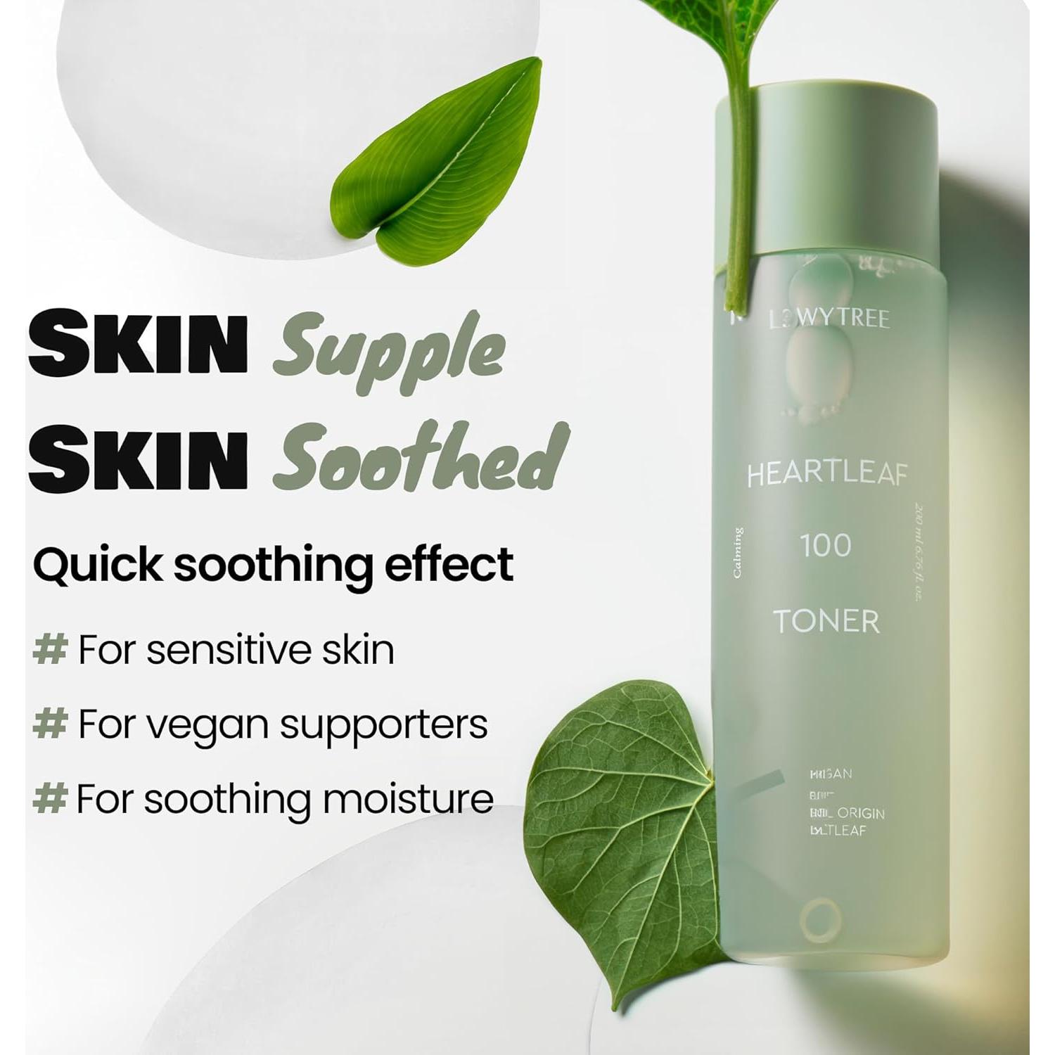 Tónico Facial DEWYTREE Heartleaf 100 - Hidratante Vegano 199.5 ml