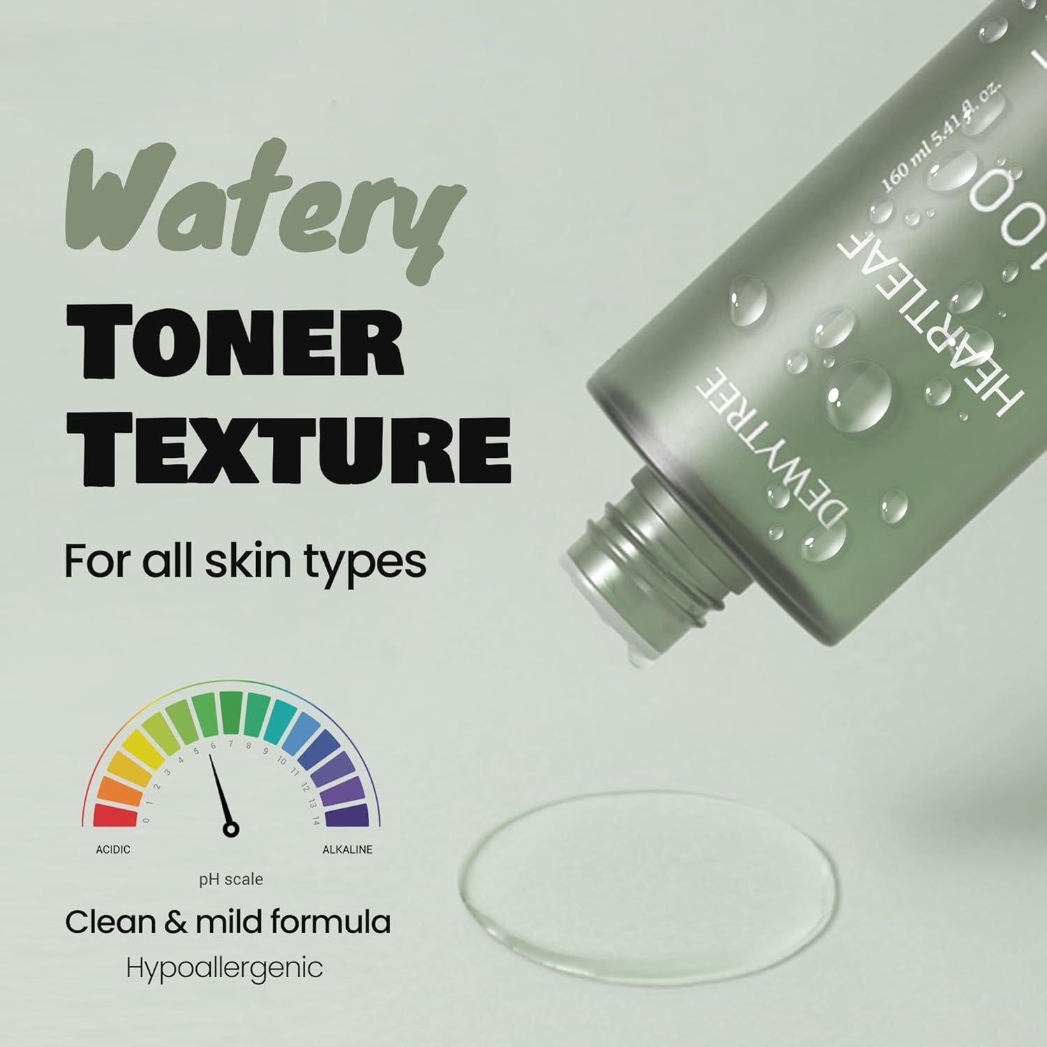 Tónico Facial DEWYTREE Heartleaf 100 - Hidratante Vegano 199.5 ml