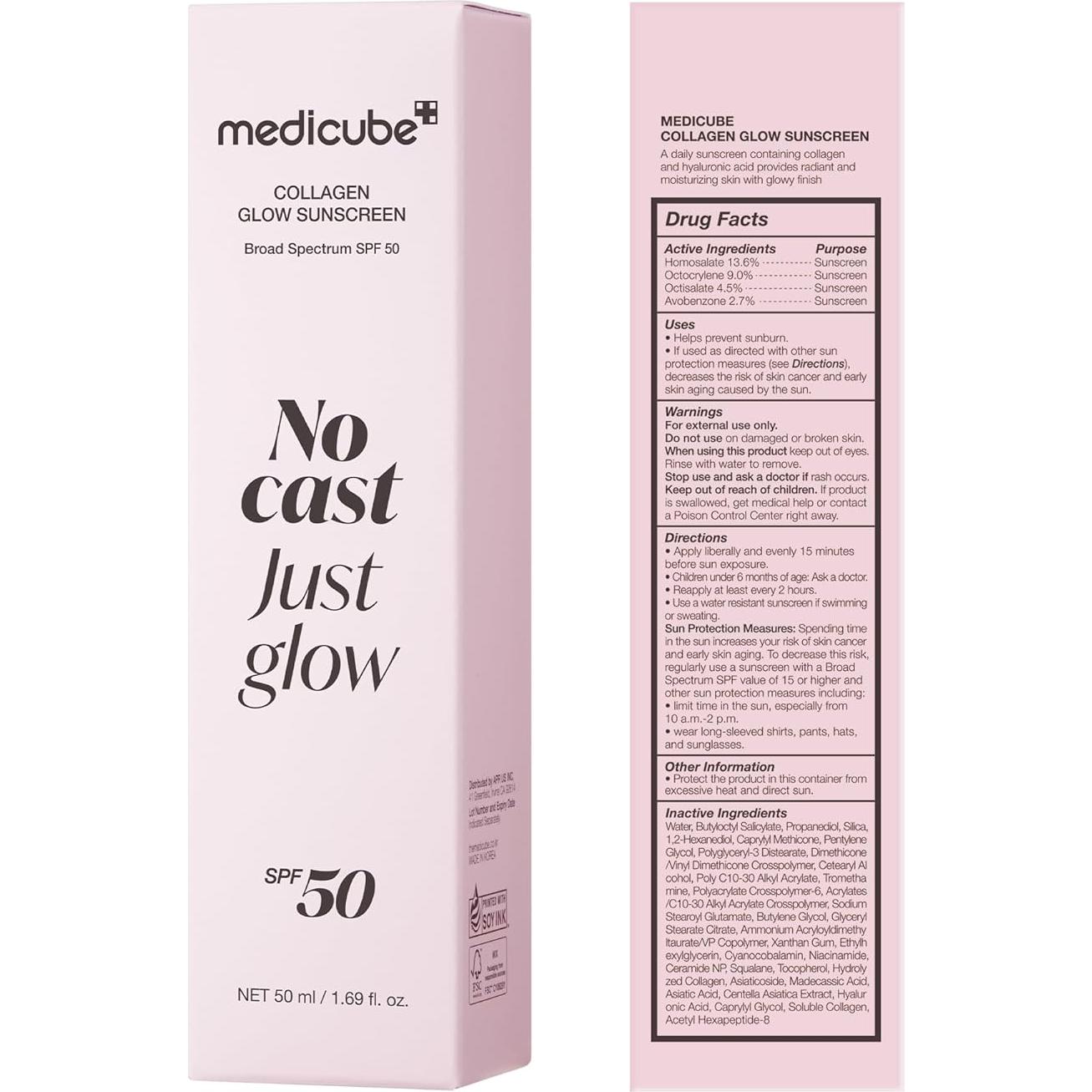 Medicube No Cast Just Glow Protector Solar Facial SPF 50