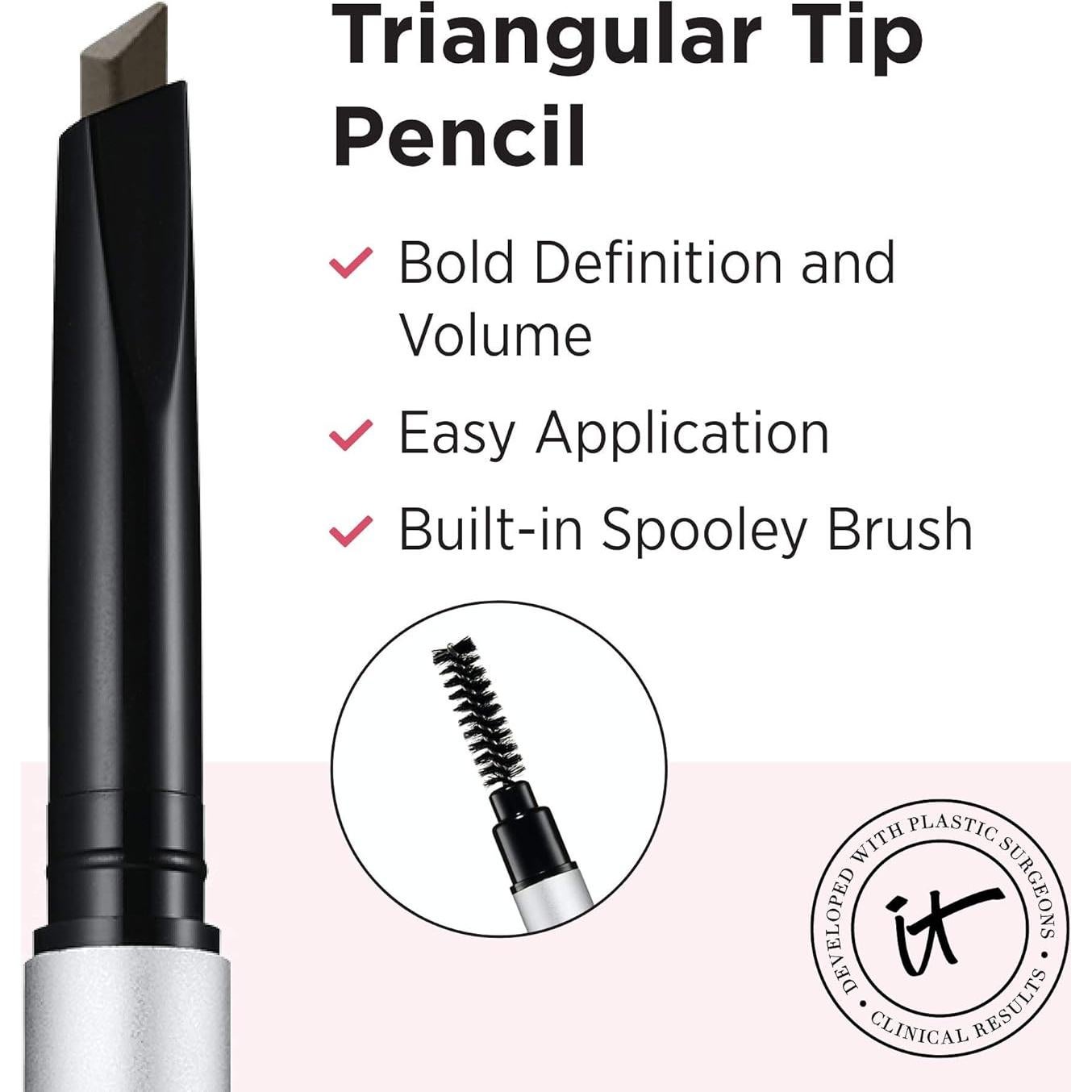 Lápiz de Cejas IT Cosmetics Brow Power Universal - Resistente al Agua, Nutritivo con Biotina