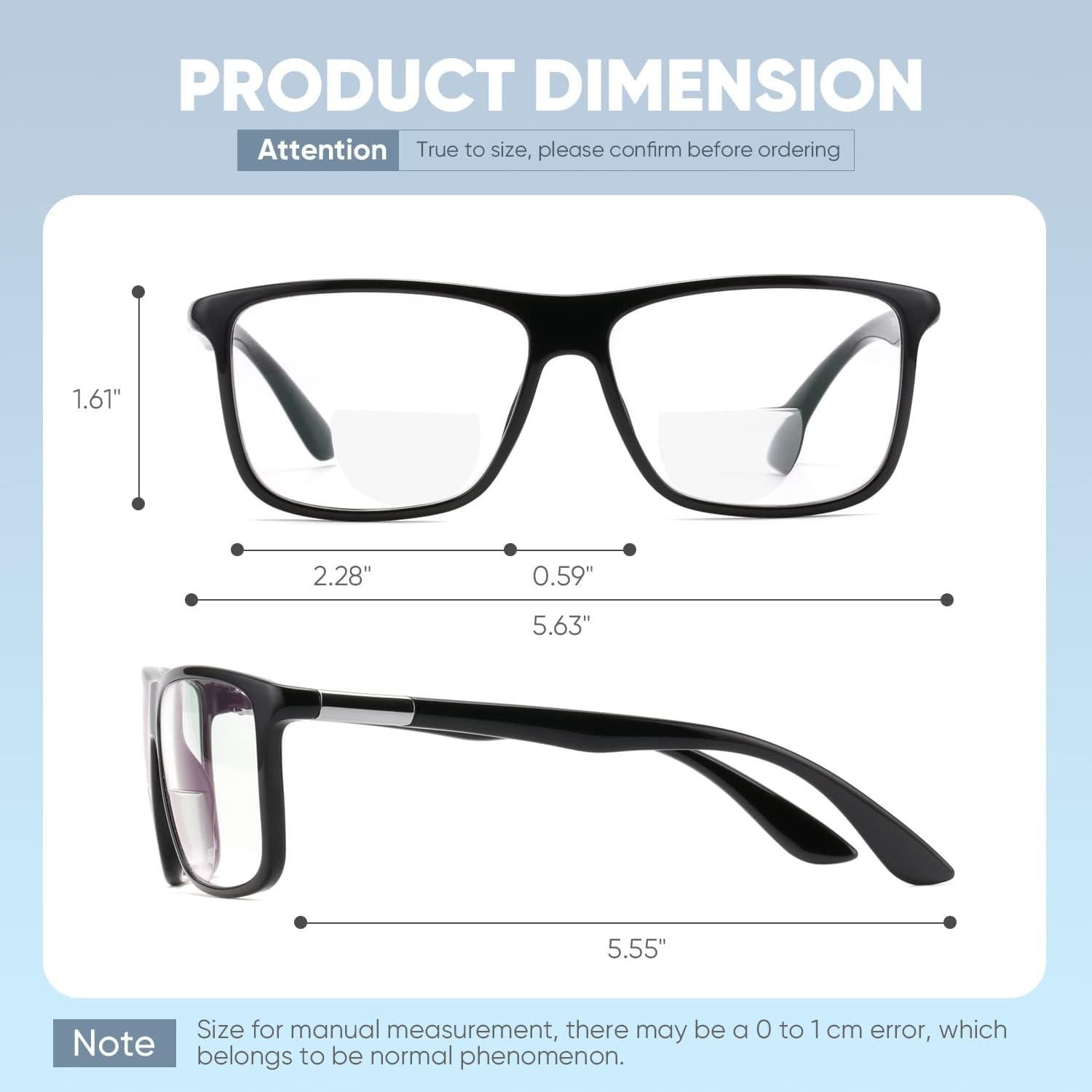 Gafas de lectura bifocal Missfive 2.5x con protección UV