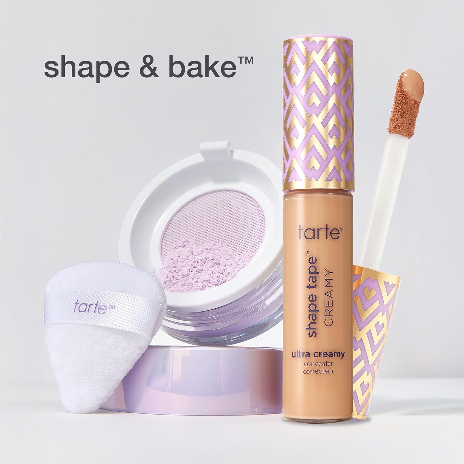 Corrector Cremoso Tarte Shape Tape + Polvo Fijador Sin Pliegues