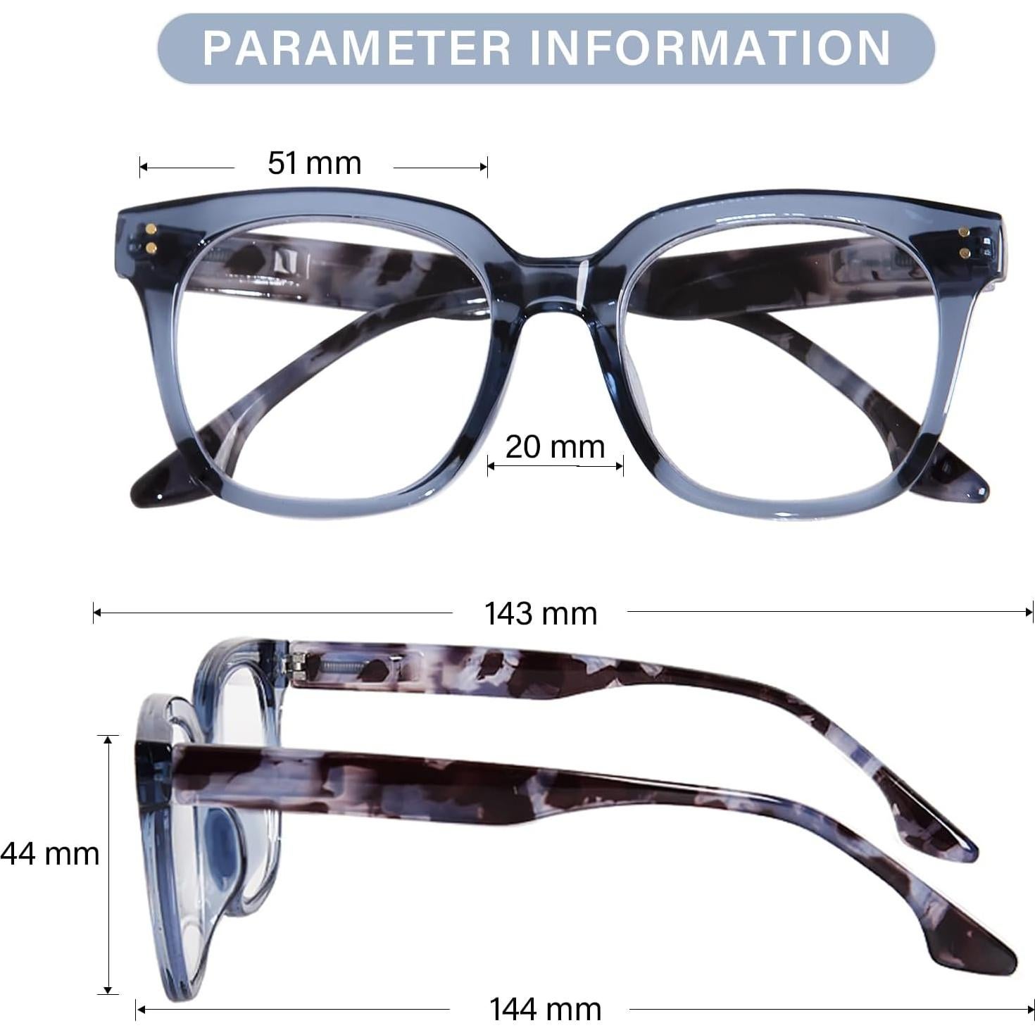 Gafas de lectura bifocales ZESAKER 2.5x con luz azul