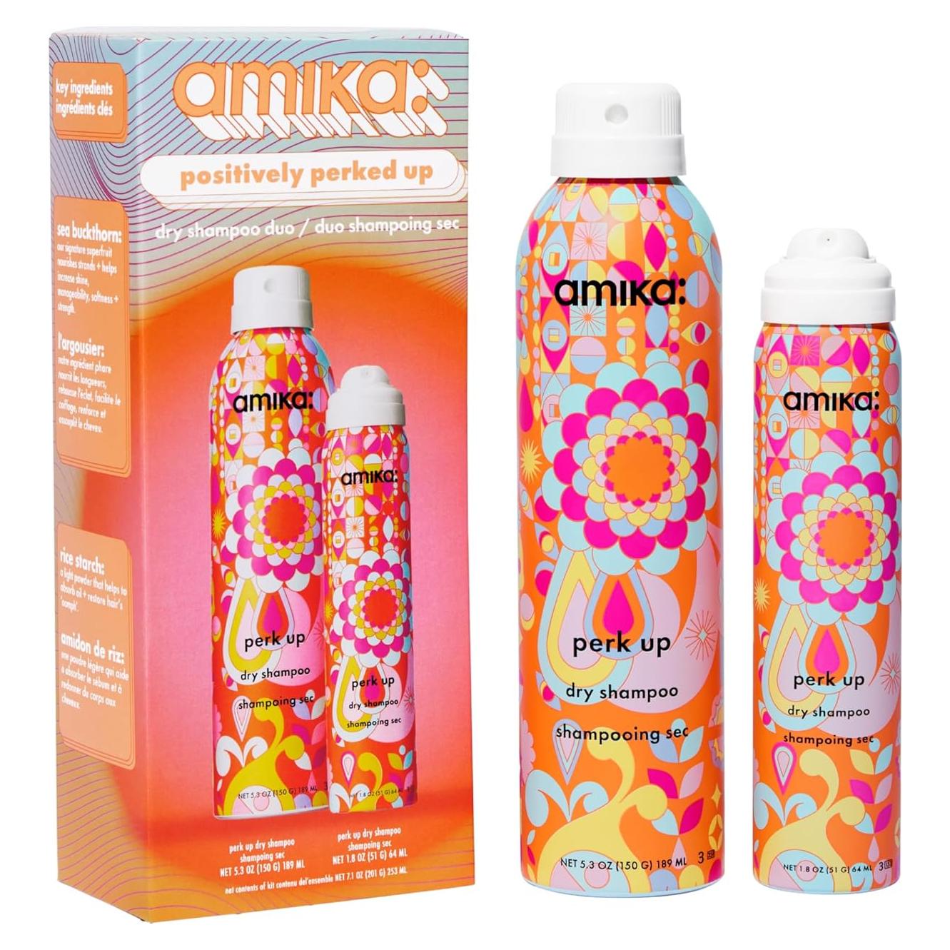 Champú Seco Amika Positivamente Animado 335g - Set Regalo