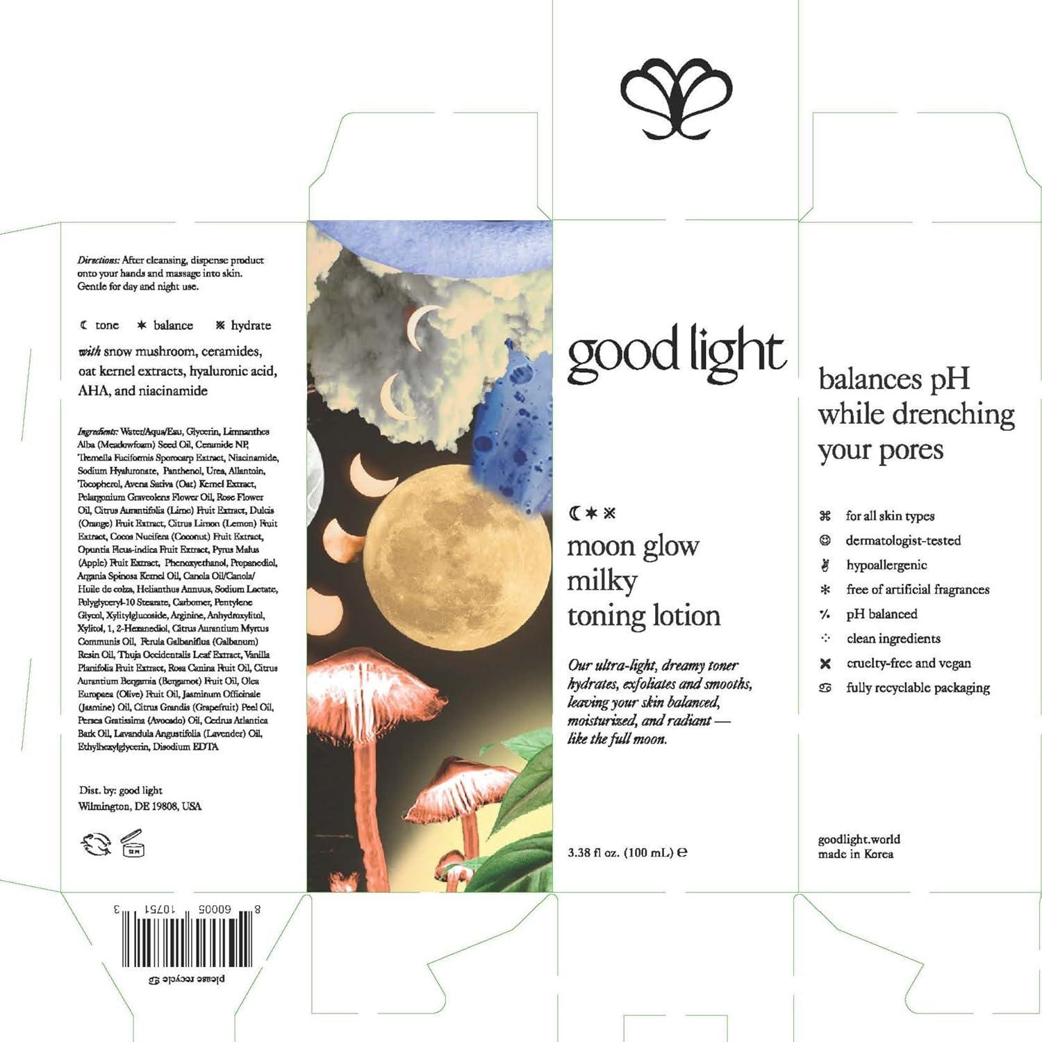 Toner Hidratante Good Light Moon Glow 100 ml - Niacinamida y Ceramidas