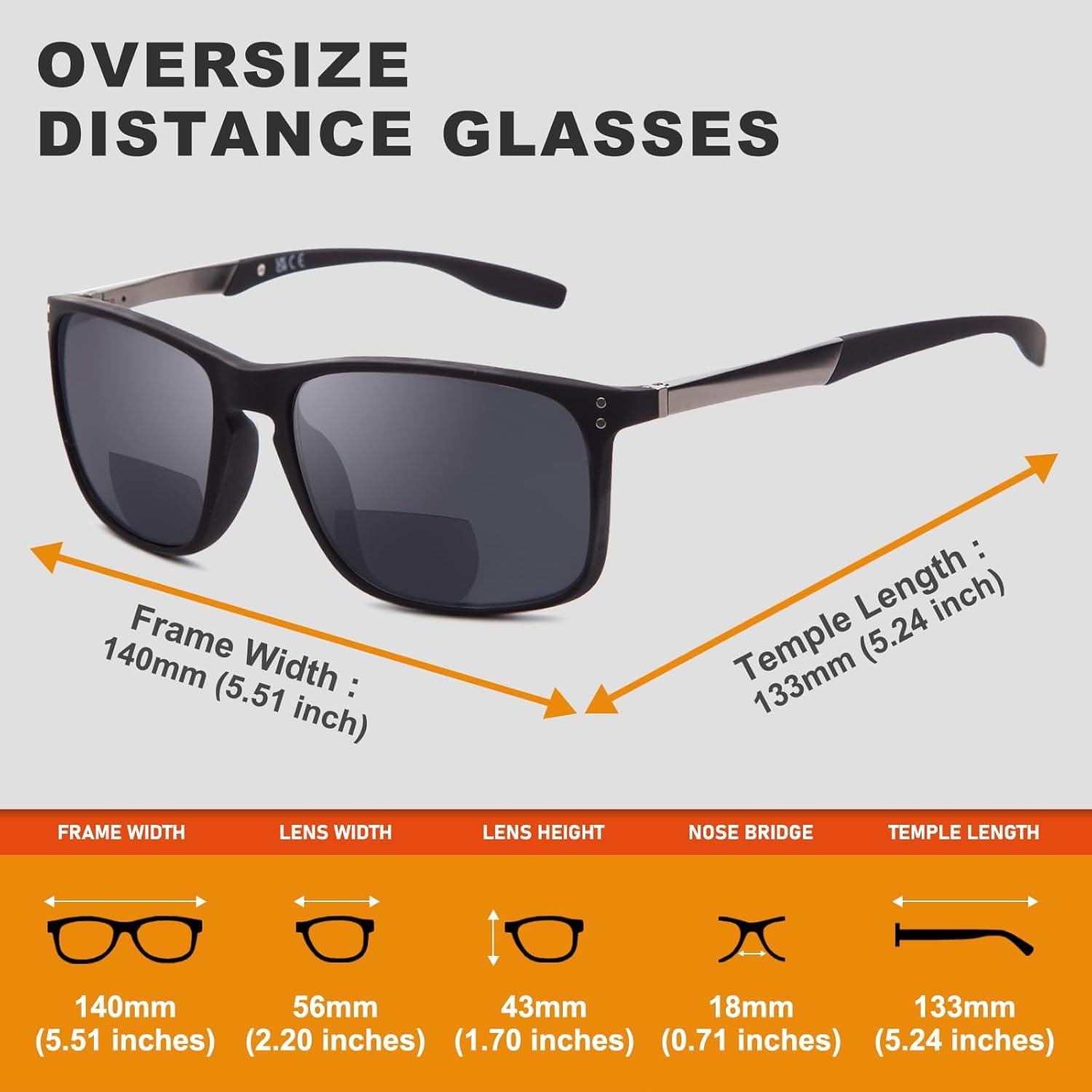 Gafas de lectura bifocales JO 2 Pack - UV400 para hombres