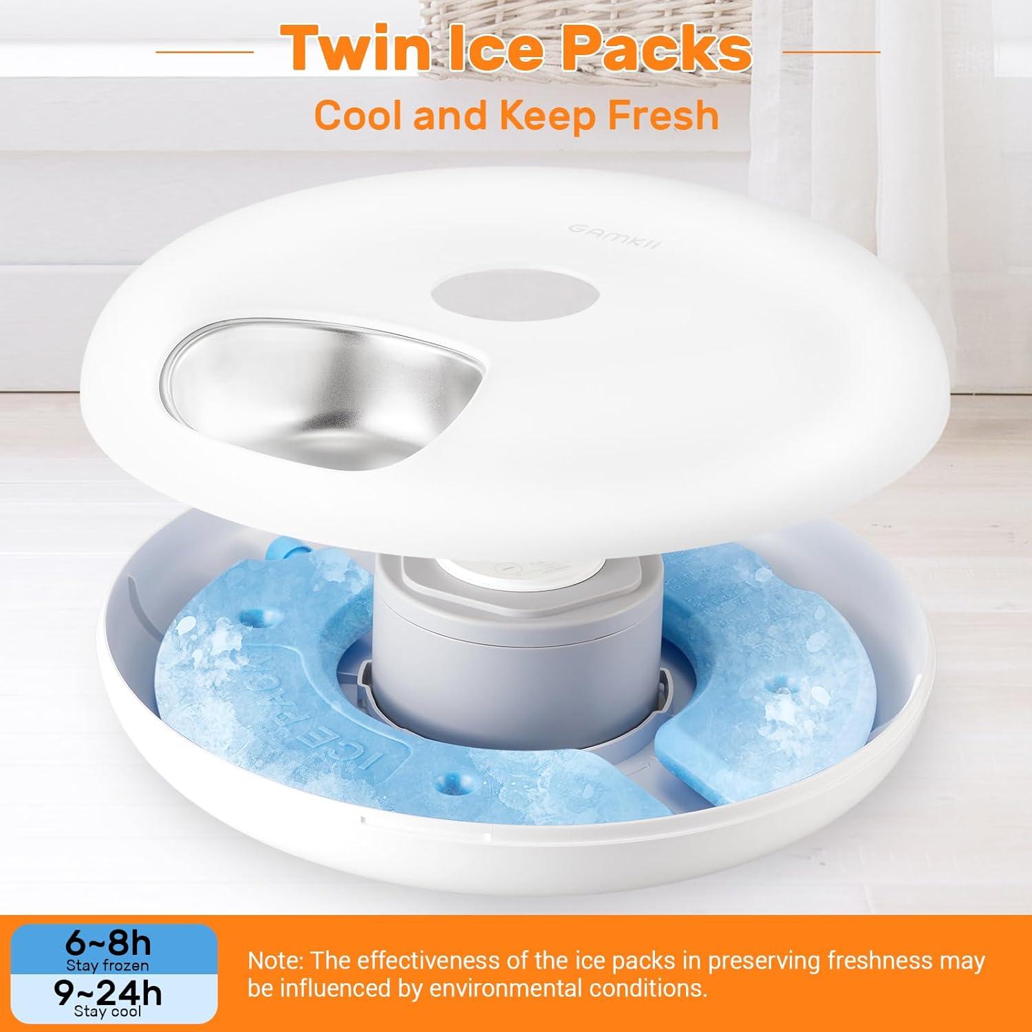 Dispensador Automático de Comida GAMKII 6 Comidas Acero Inoxidable