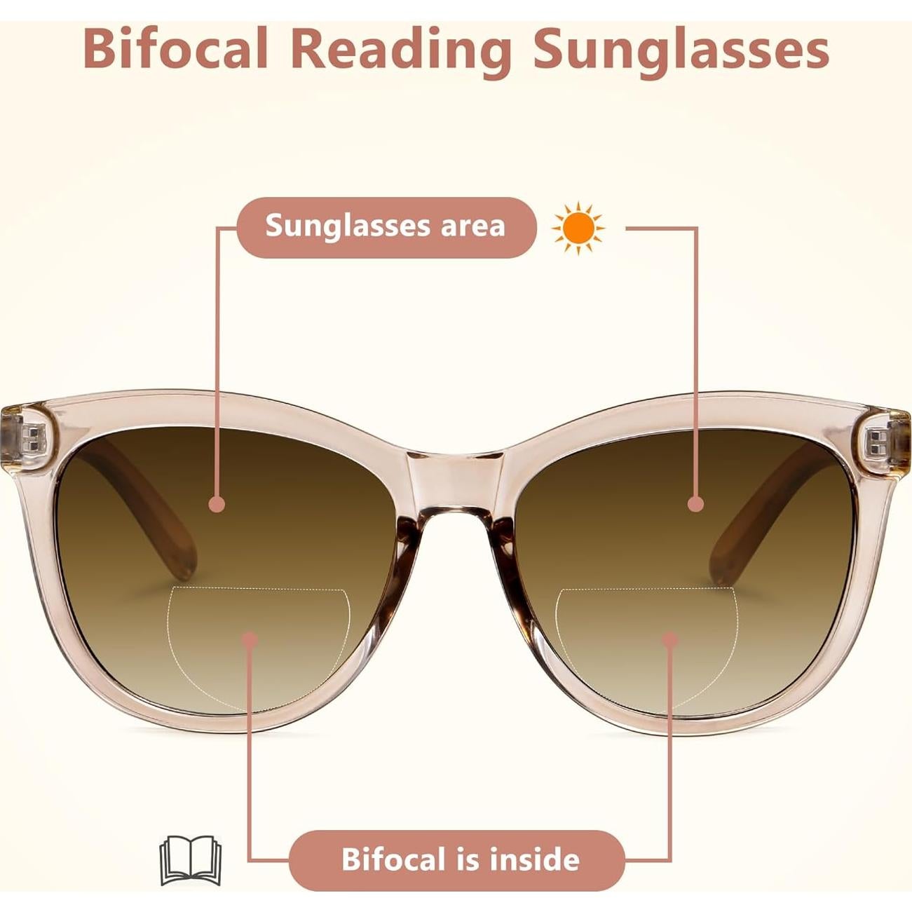 Gafas de Sol Bifocal de Lectura UV400 para Mujeres