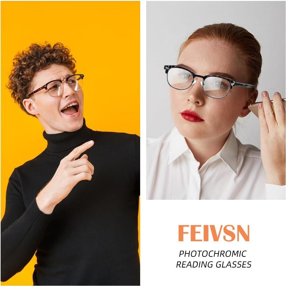 Gafas de Sol Lectoras FEIVSN Fotoquímicas +1.75 UV400