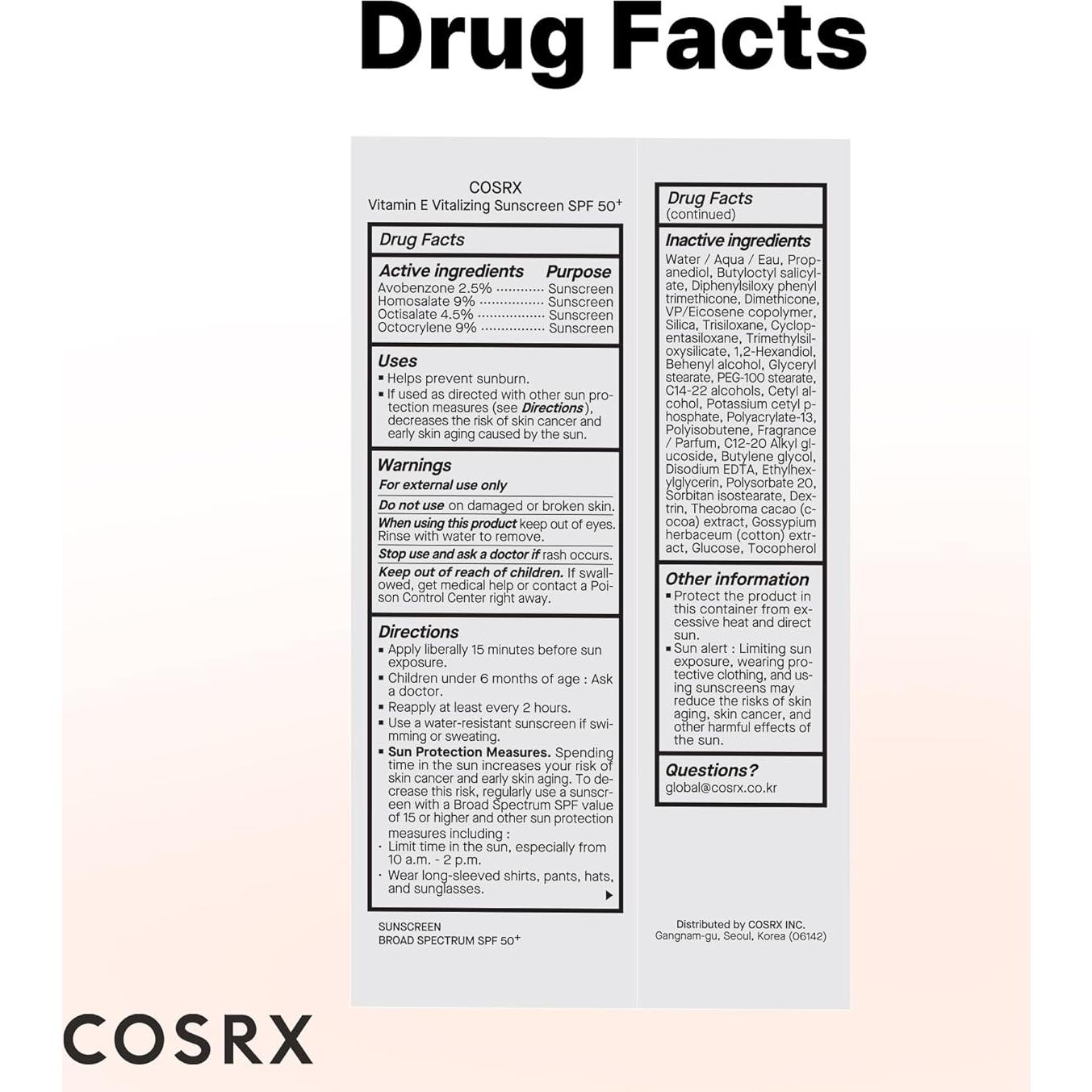 COSRX Duo Crema Solar Vitalizante SPF 50 + Retinol 0.3%