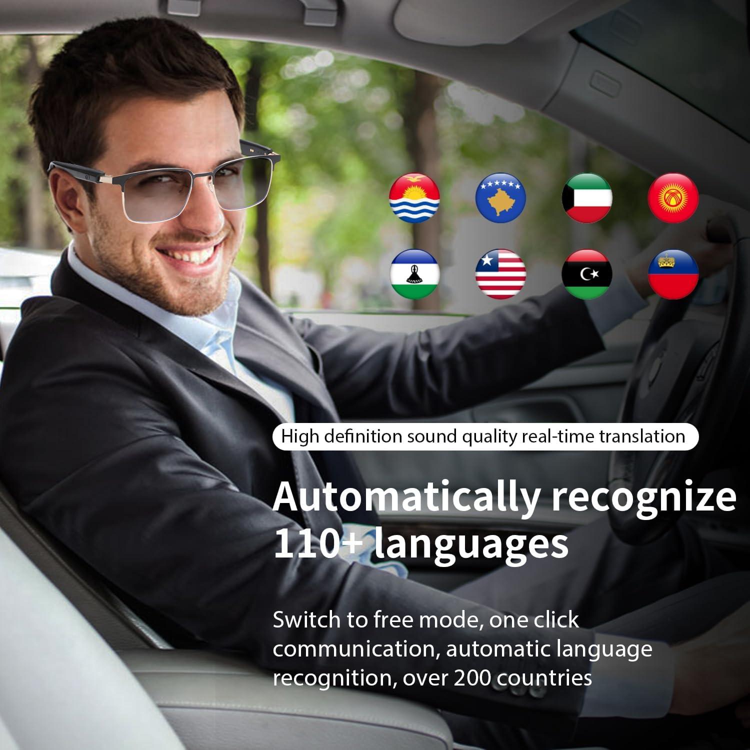 Gafas Traductoras AI GenXenon GS06 Luz Azul 110 Idiomas