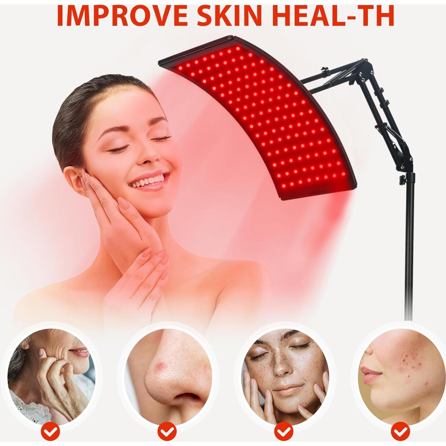 Lámpara de Terapia de Luz Roja Doinart 660nm y 850nm Ajustable