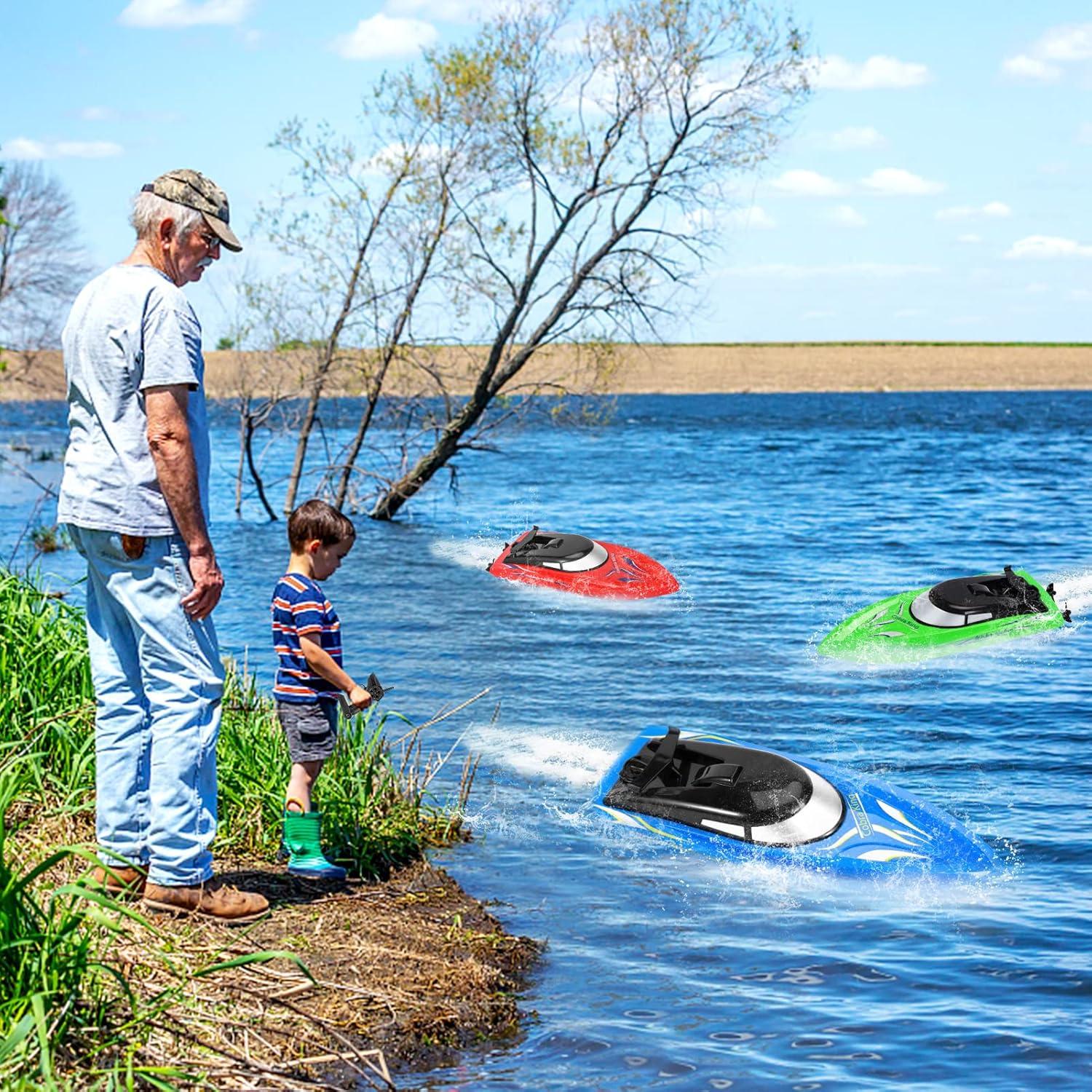 Barco RC Twister.CK Paquete de 3 Barcos 10 km/h para Niños