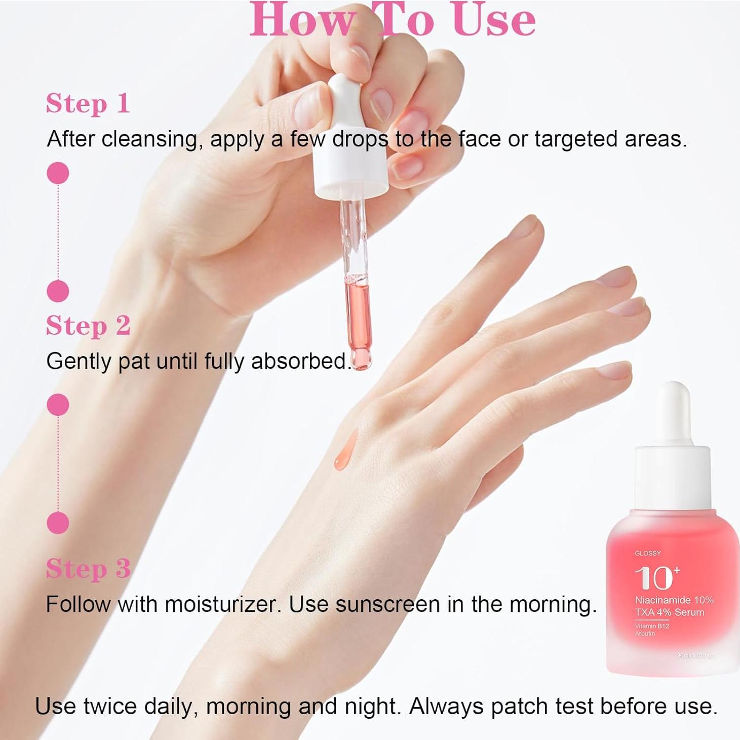 Suero Facial Hidratante SKSOYT 30ml - Niacinamida 10% + TXA 4%