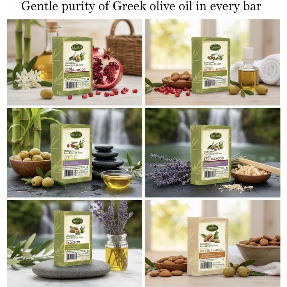 Jabón de Aceite de Oliva Kalliston con Lavanda y Pómez - 4 Unidades