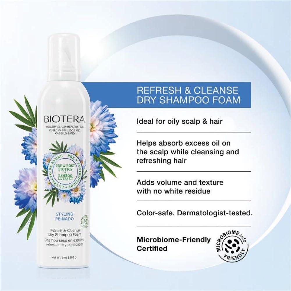 Espuma de Champú Seco Biotera Refresh 266 ml - Vegano y Sin Parabenos