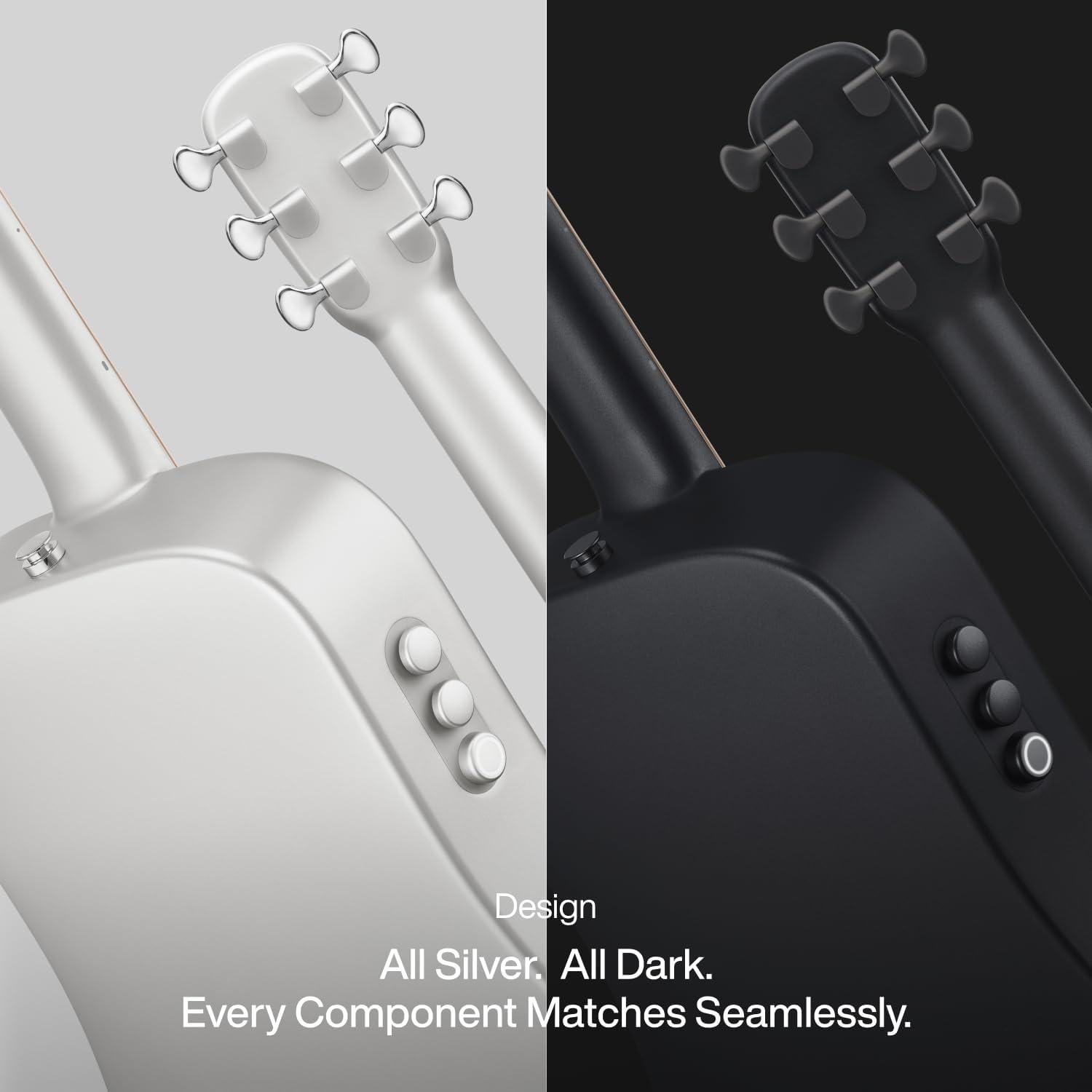 Guitarra LAVA ME AIR Portátil de Fibra de Carbono Plata