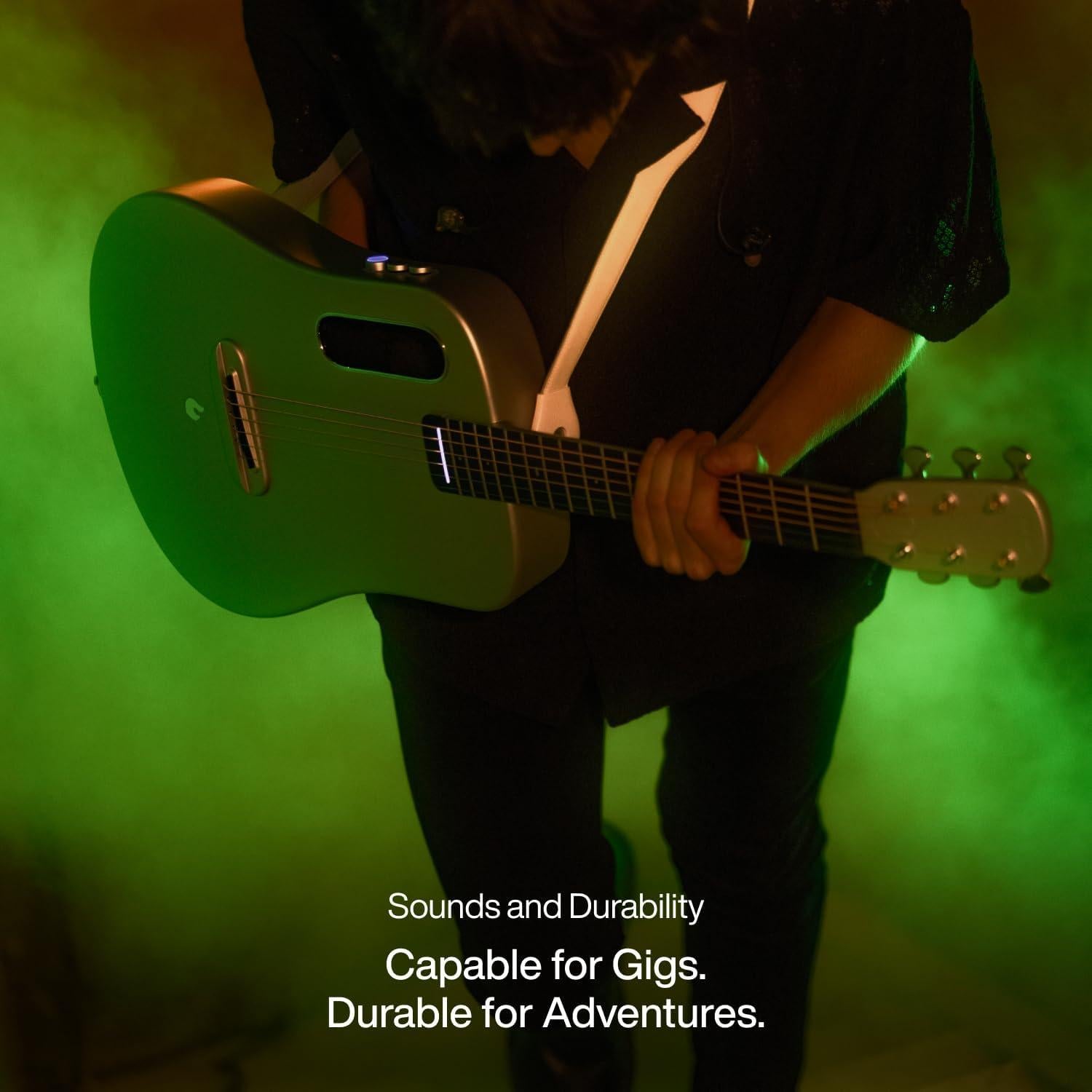 Guitarra LAVA ME AIR Portátil de Fibra de Carbono Plata