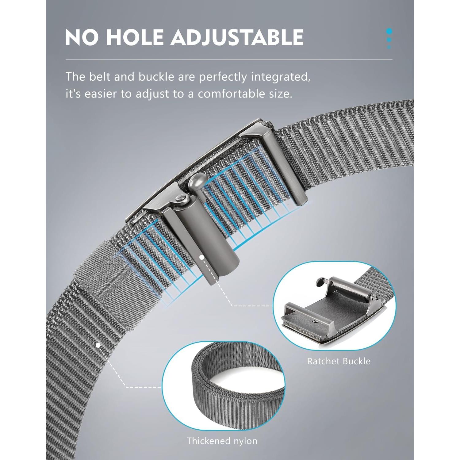 Cinturón de Nylon Fairwin Automático para Hombre 3,18 cm