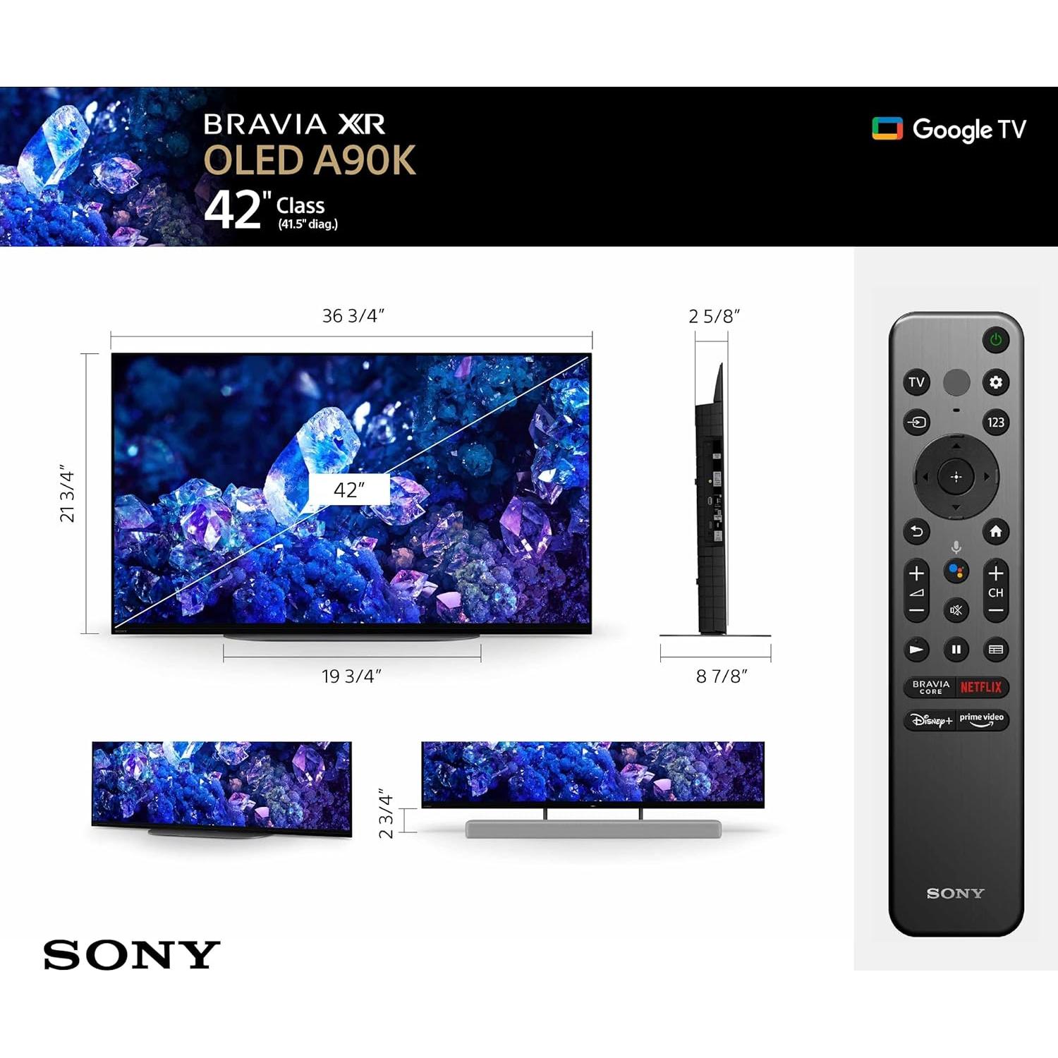 Sony XR42A90K 42" 4K OLED Televisor Inteligente con Protección 2 Años