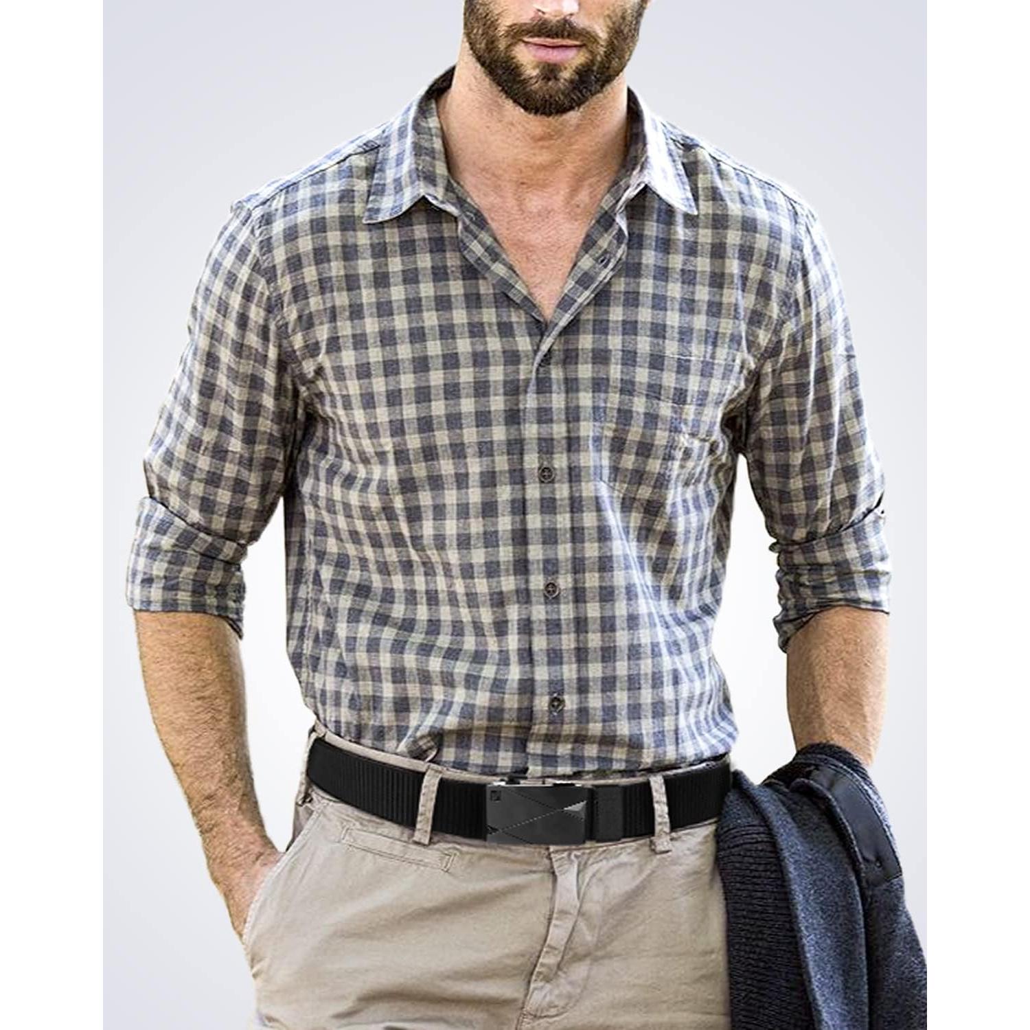 Cinturón de Nylon Fairwin Automático para Hombre 3,18 cm