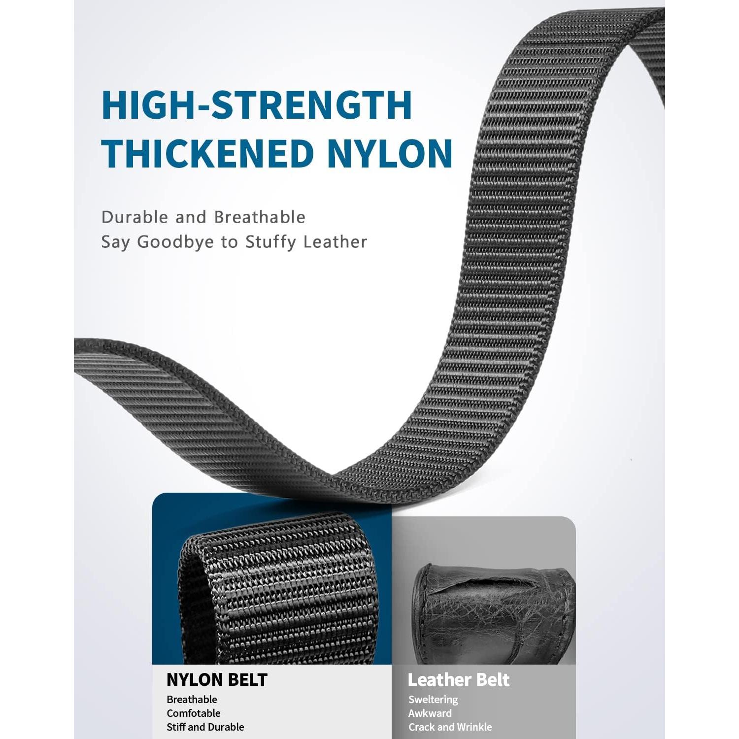 Cinturón de Nylon Fairwin Automático para Hombre 3,18 cm