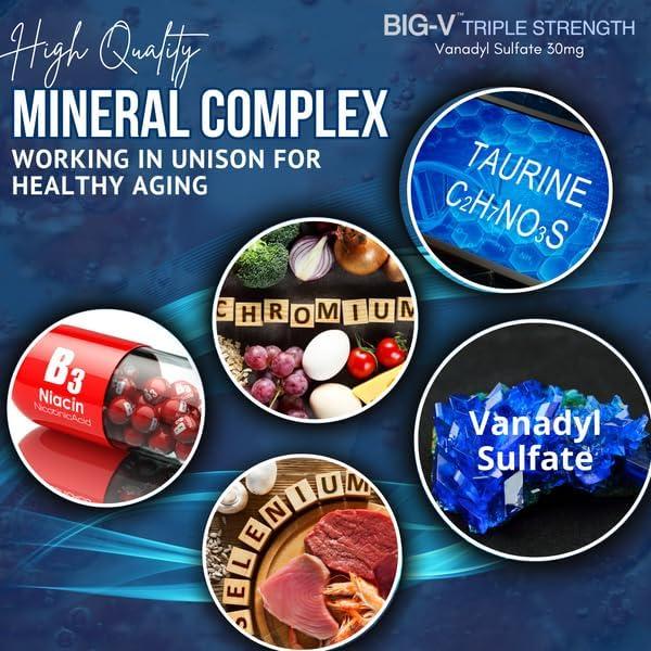 Suplemento Mineral Bricker Labs Vanadilo 90 Cápsulas 30mg