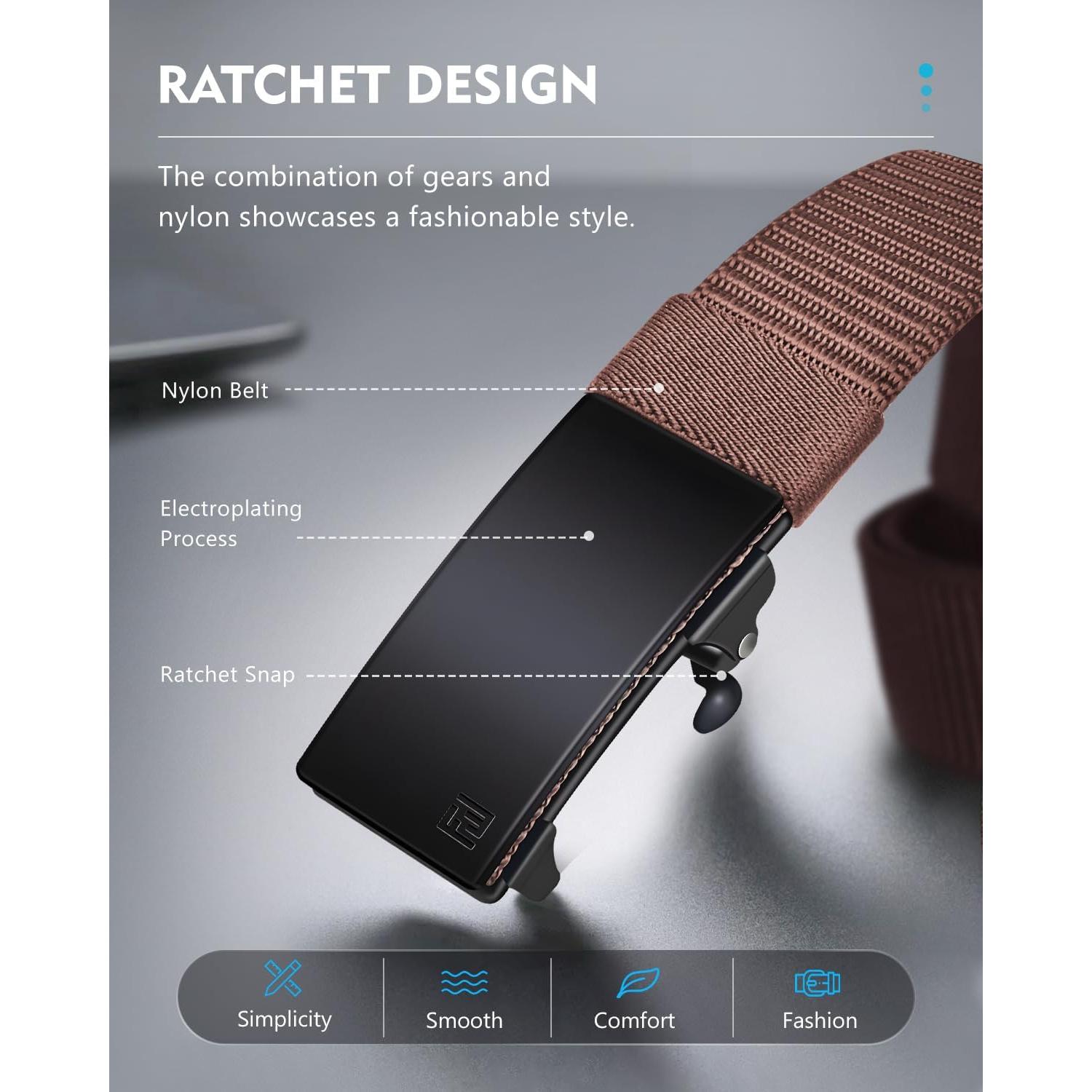 Cinturón Ratchet Fairwin para Hombre 1.25 cm Automático