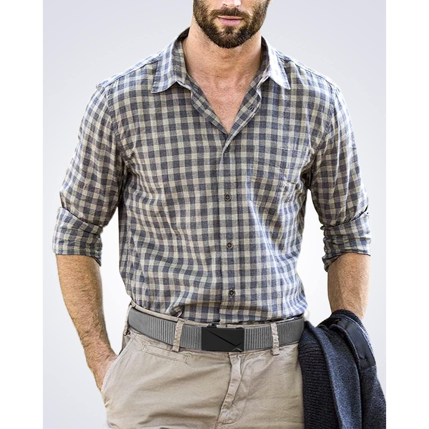 Cinturón Ratchet Fairwin para Hombre 71-86 cm Nylon Automático