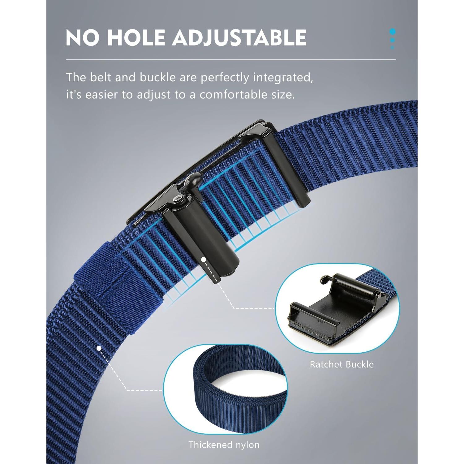 Cinturón de Nylon Fairwin Automático para Hombre 3,18 cm