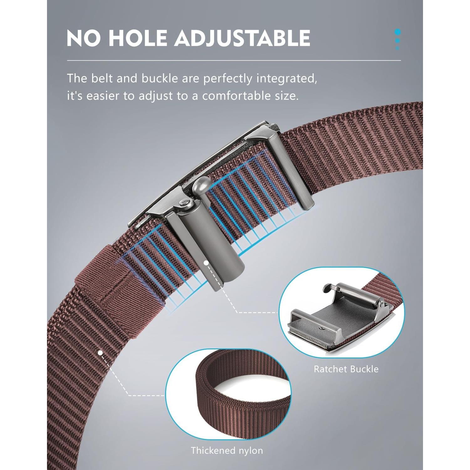 Cinturón de Nylon Fairwin Automático para Hombre 3,18 cm